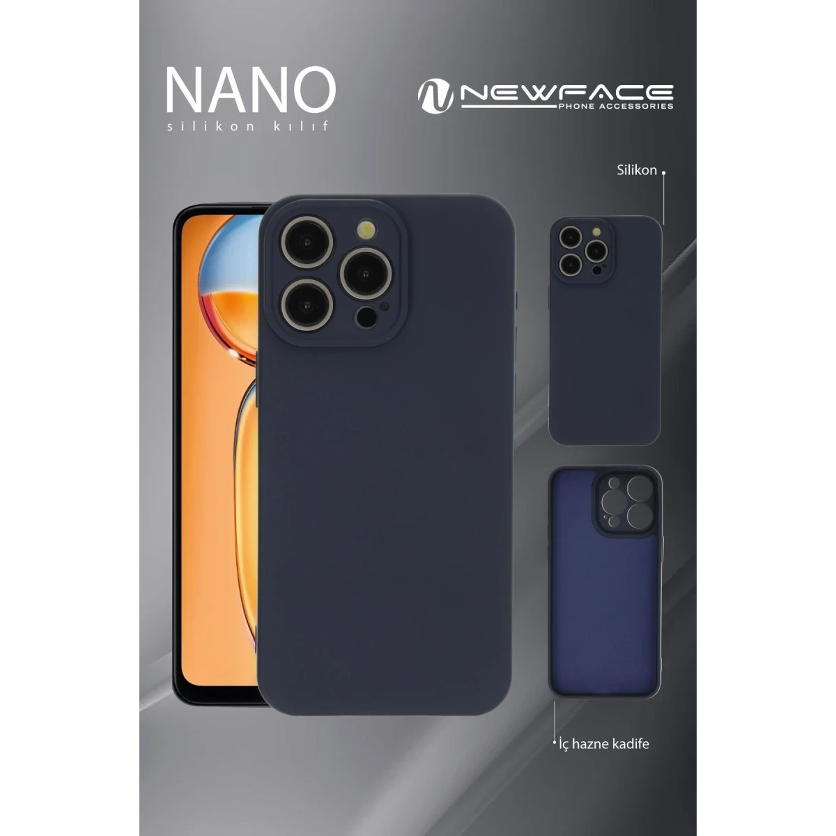 Newface Oppo A38 Kılıf Nano içi Kadife Silikon - Siyah — görsel 4