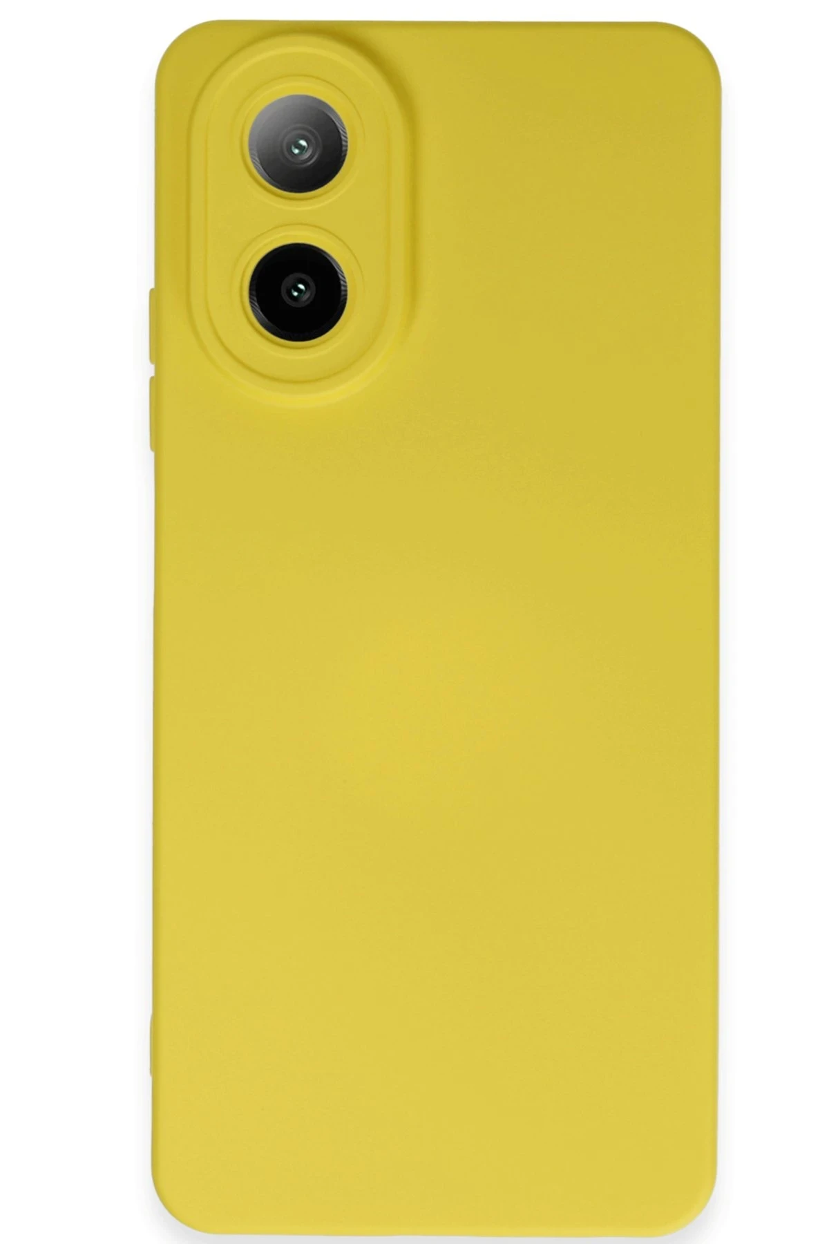 Newface Oppo A38 Kılıf Nano içi Kadife Silikon - Sarı