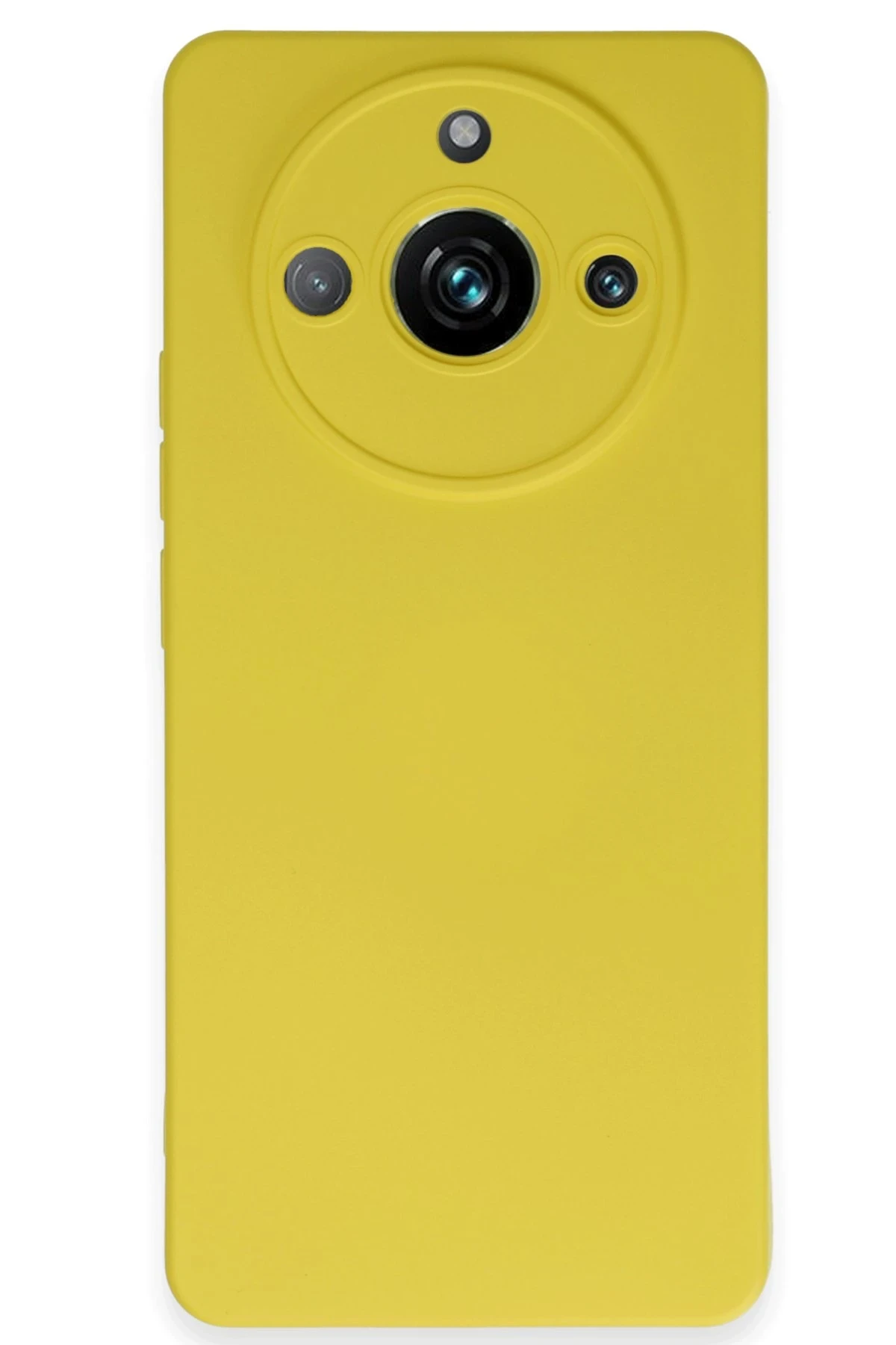 Newface Realme 11 Pro Kılıf Nano içi Kadife Silikon - Sarı