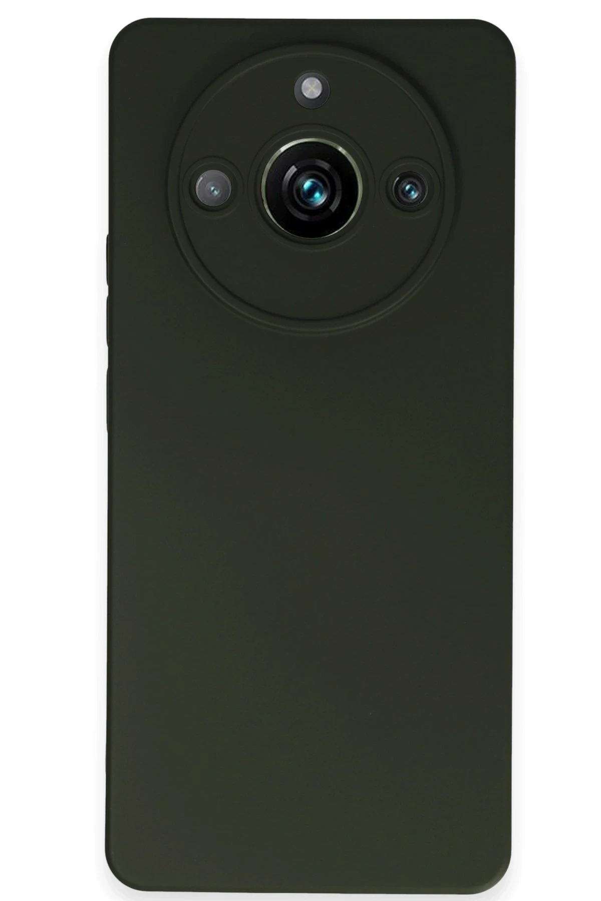 Newface Realme 11 Pro Kılıf Nano içi Kadife Silikon - Koyu Yeşil