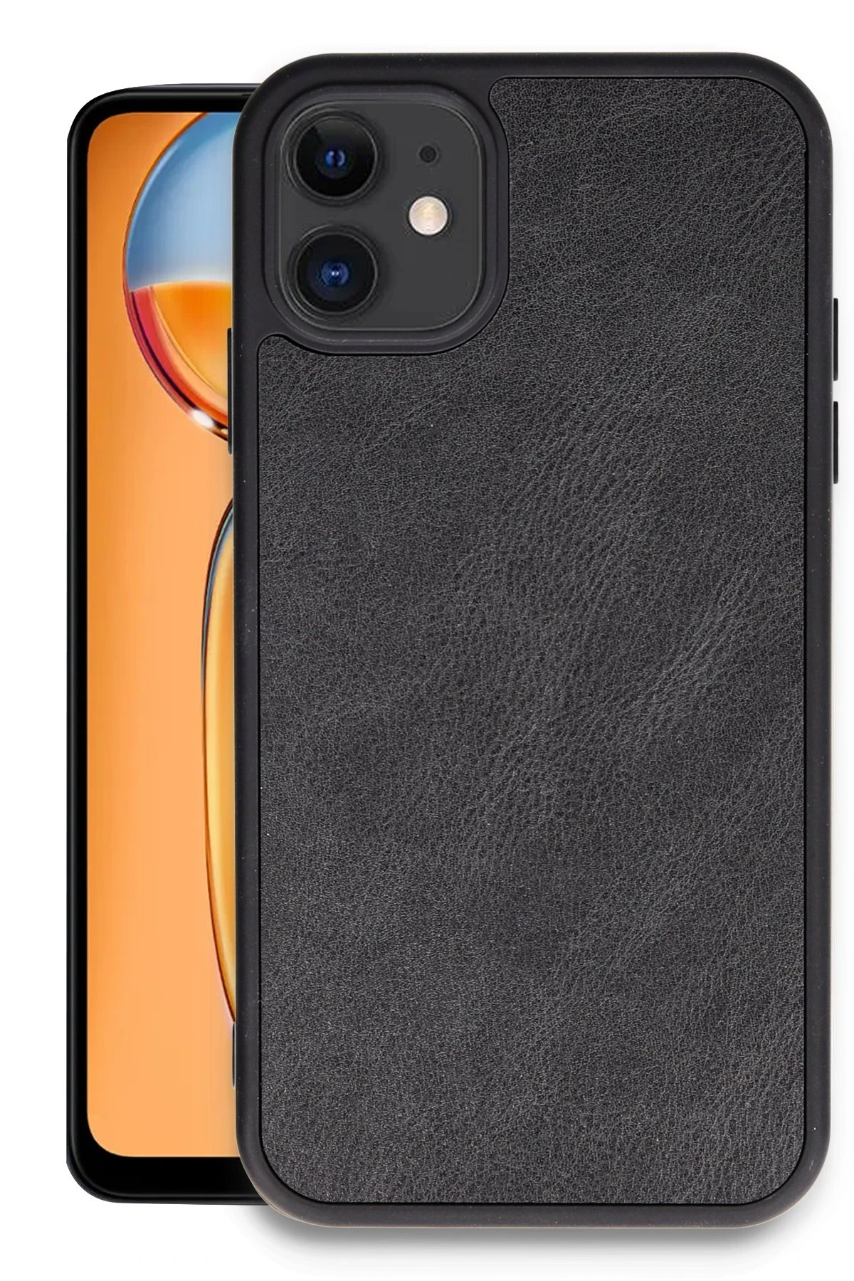 Newface Apple iPhone 11 Kılıf Aras Deri Kapak - Siyah