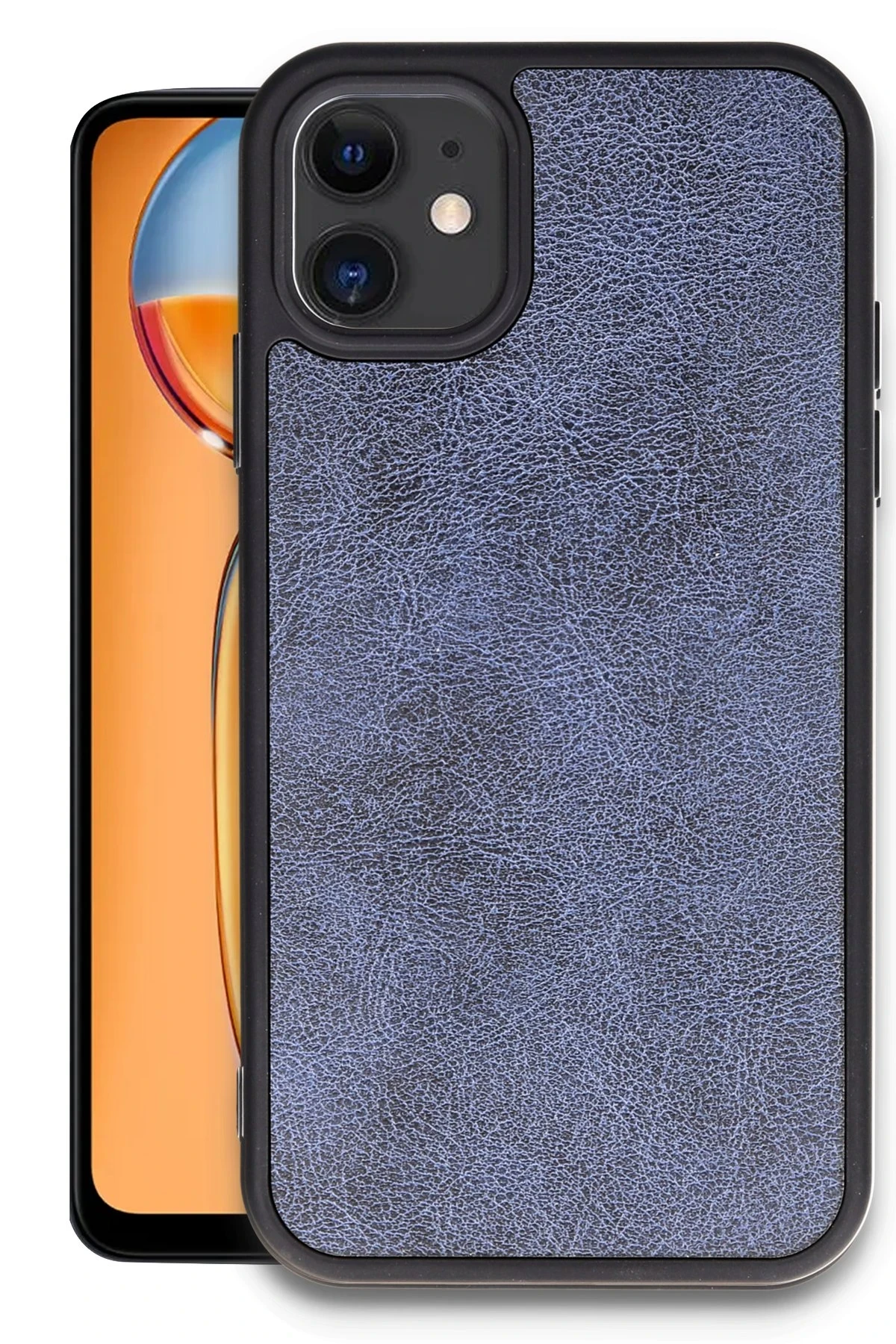 Newface Apple iPhone 11 Kılıf Aras Deri Kapak - Lacivert