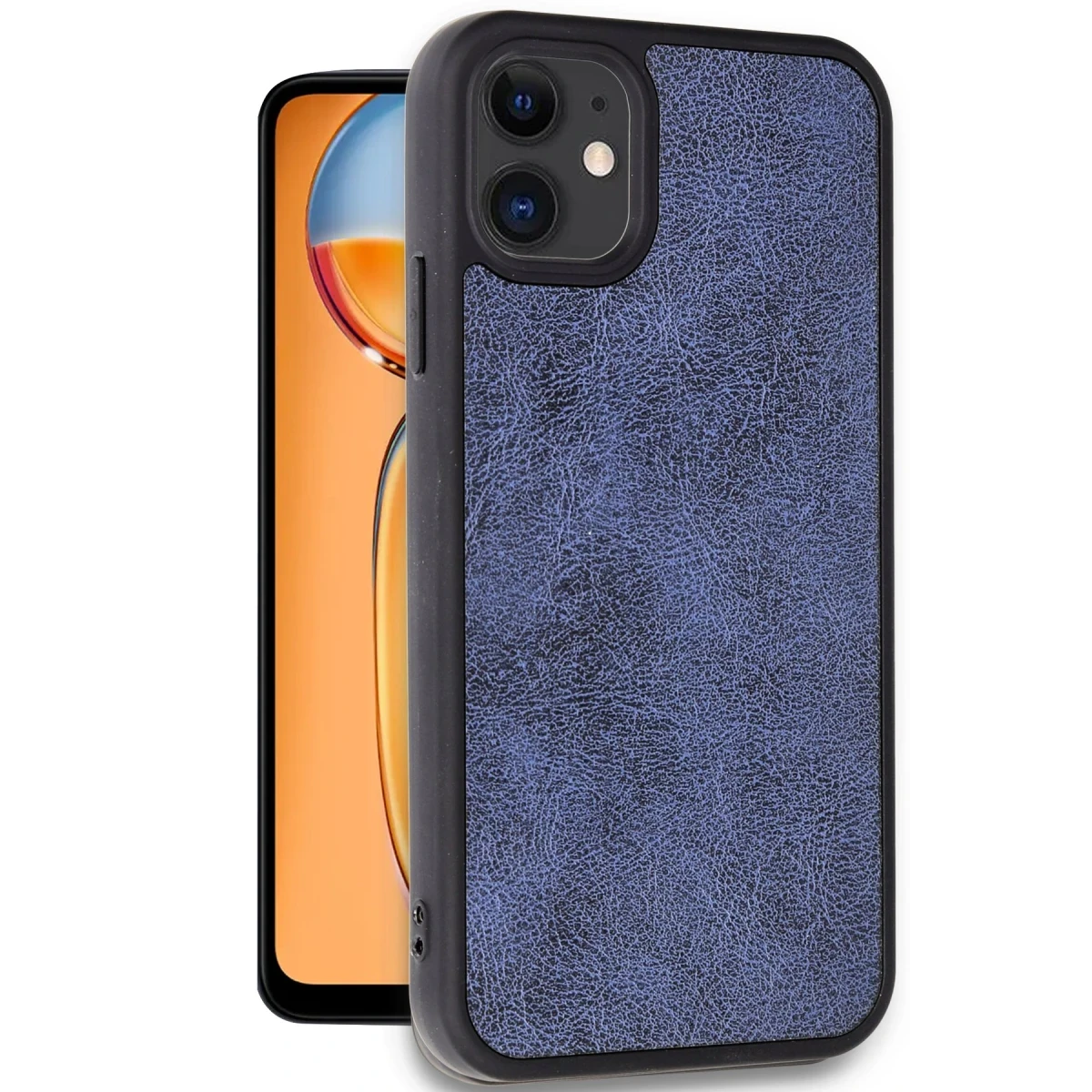 Newface Apple iPhone 11 Kılıf Aras Deri Kapak - Lacivert