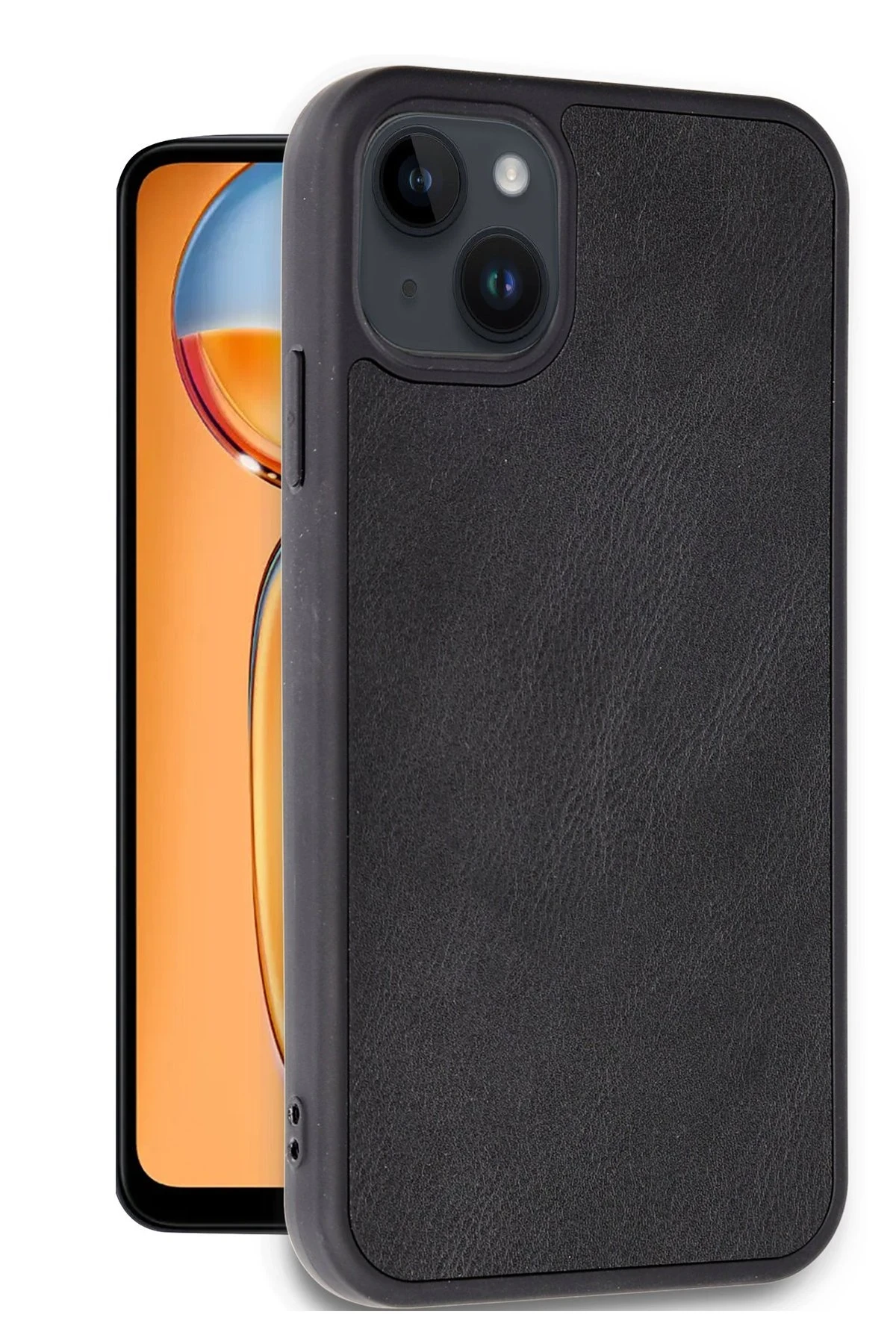 Newface Apple iPhone 14 Kılıf Aras Deri Kapak - Siyah — görsel 2