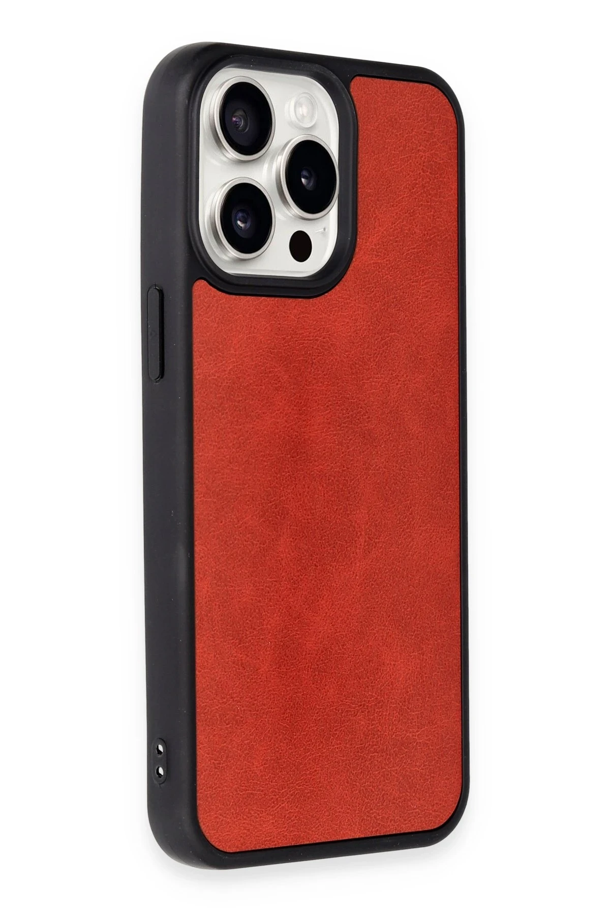 Newface iPhone 14 Pro Max Kılıf Aras Deri Kapak - Kırmızı
