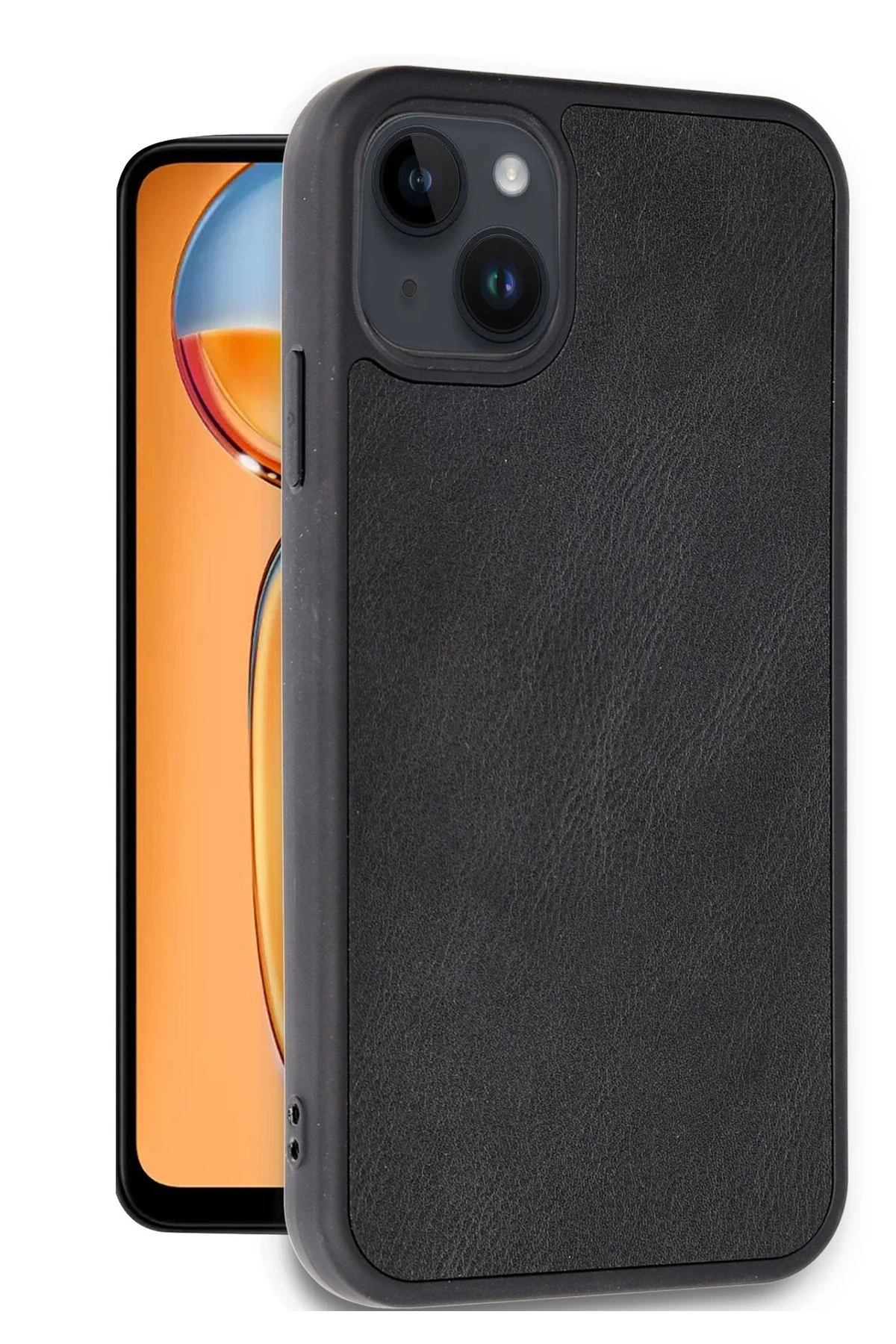 Newface Apple iPhone 15 Kılıf Aras Deri Kapak - Siyah — görsel 2