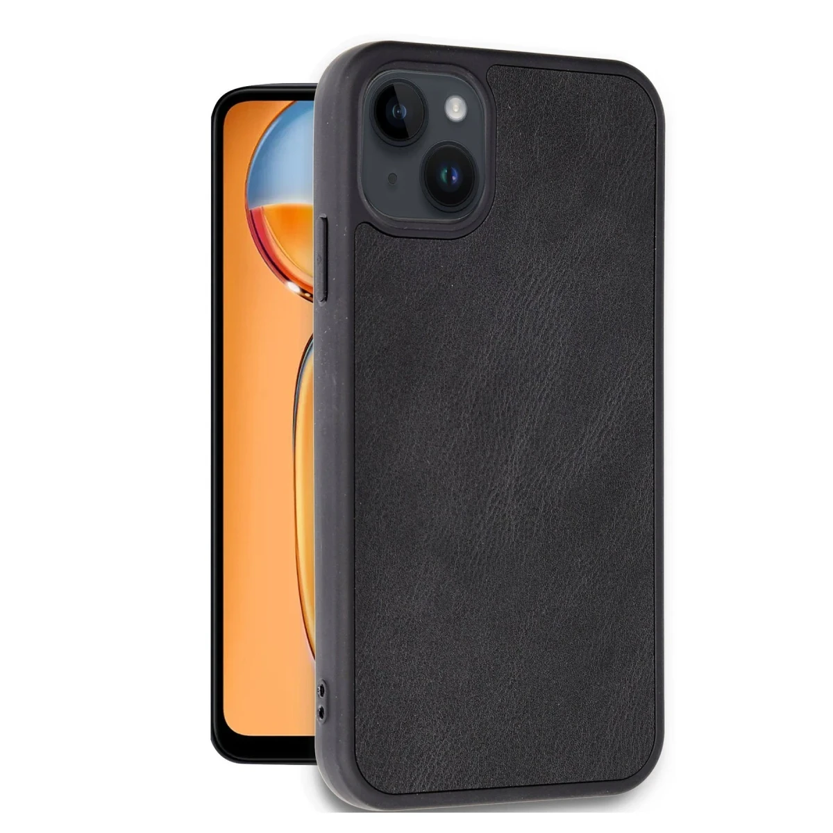 Newface Apple iPhone 15 Kılıf Aras Deri Kapak - Siyah — görsel 5