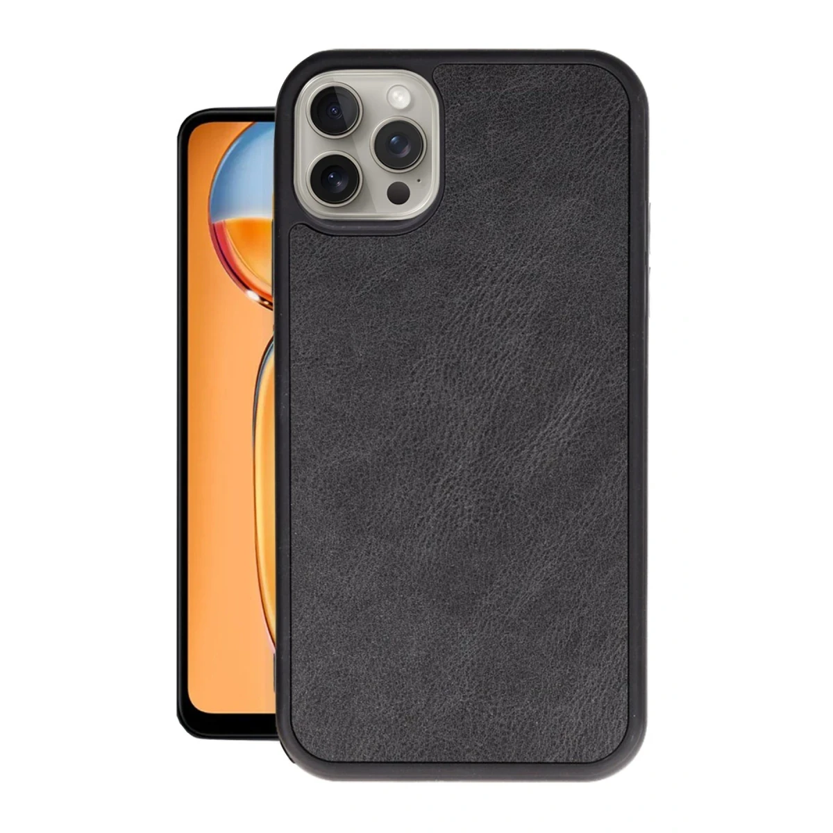 Newface Apple iPhone 15 Pro Kılıf Aras Deri Kapak - Siyah — görsel 4