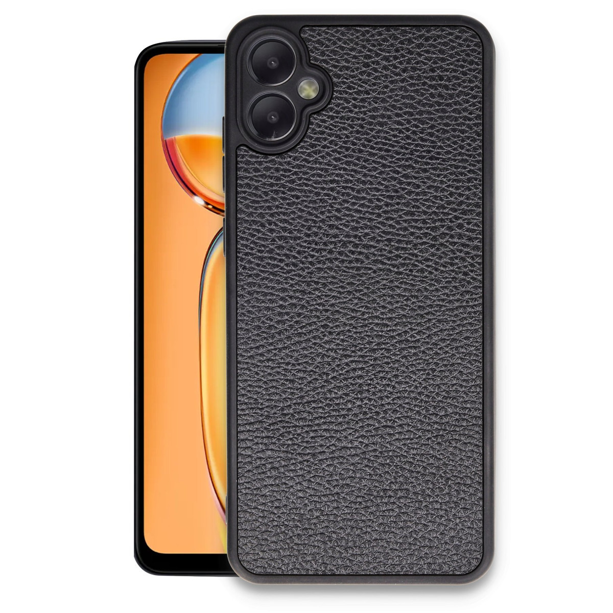 Newface Samsung Galaxy A05 Kılıf Aras Deri Kapak - Siyah — görsel 7