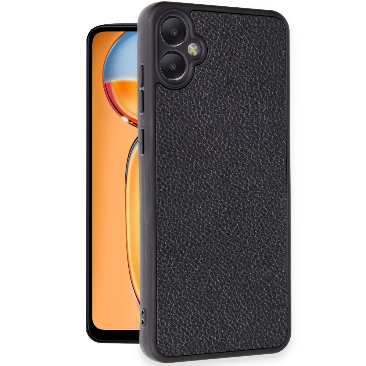 Newface Samsung Galaxy A05 Kılıf Aras Deri Kapak - Siyah — görsel 8