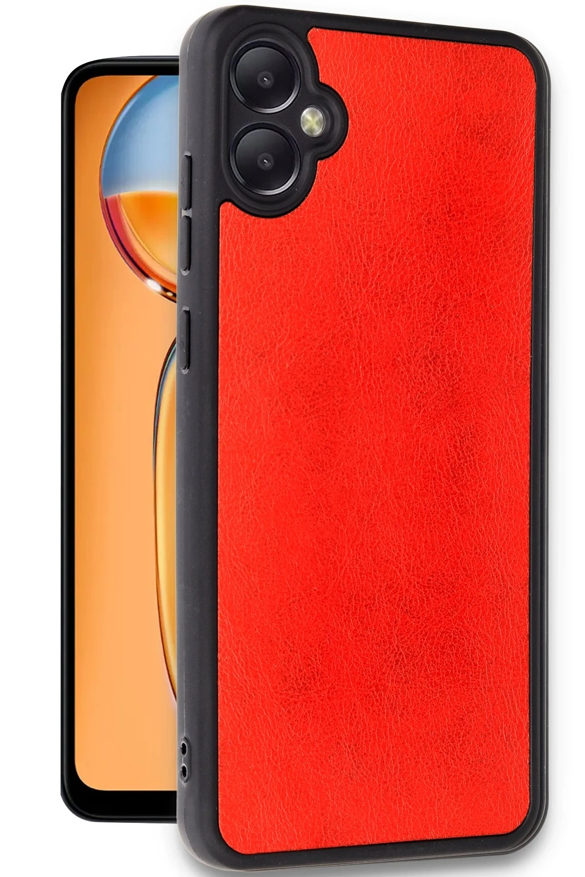 Newface Samsung Galaxy A05 Kılıf Aras Deri Kapak - Kırmızı