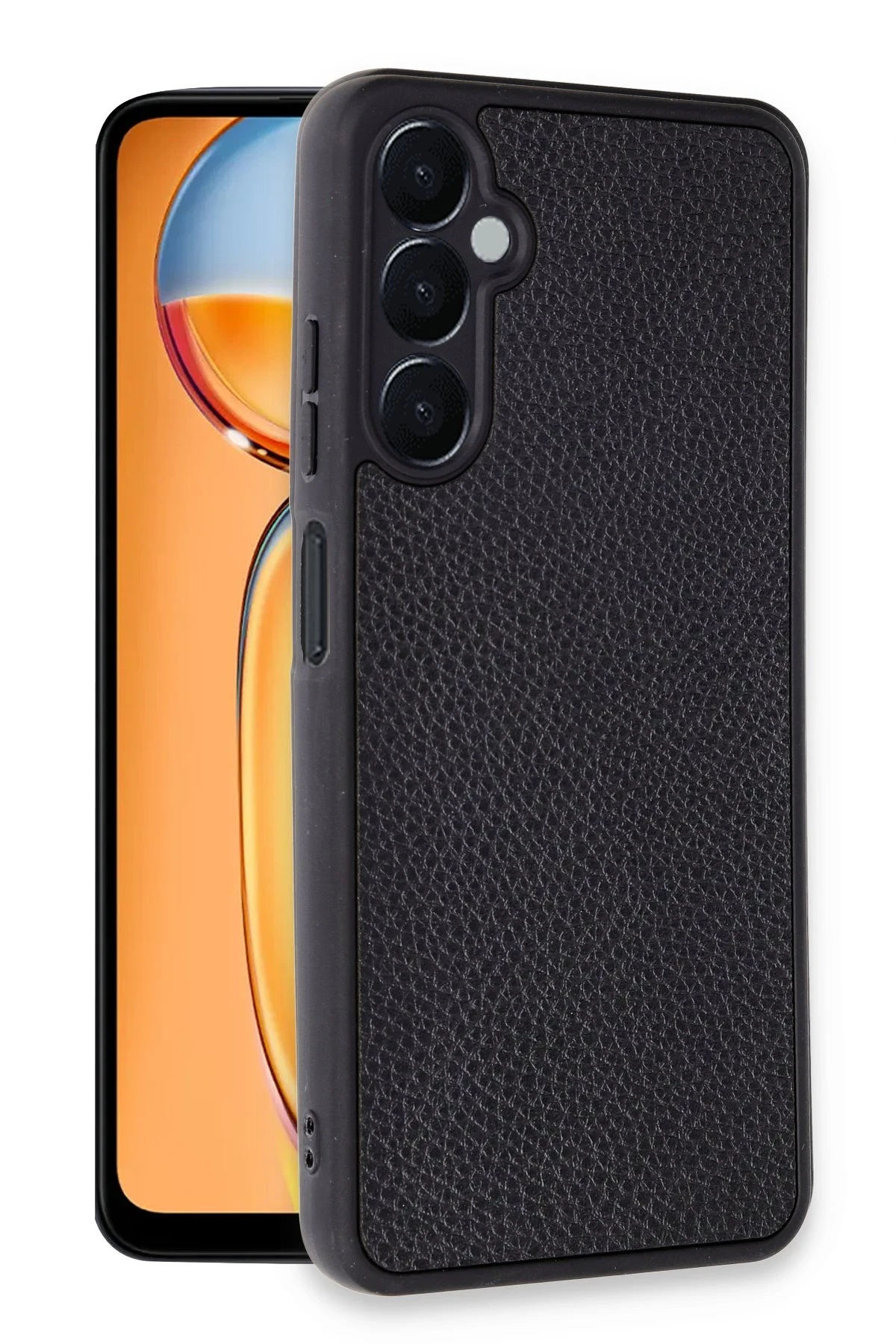 Newface Samsung Galaxy A35 5G Kılıf Aras Deri Kapak - Siyah