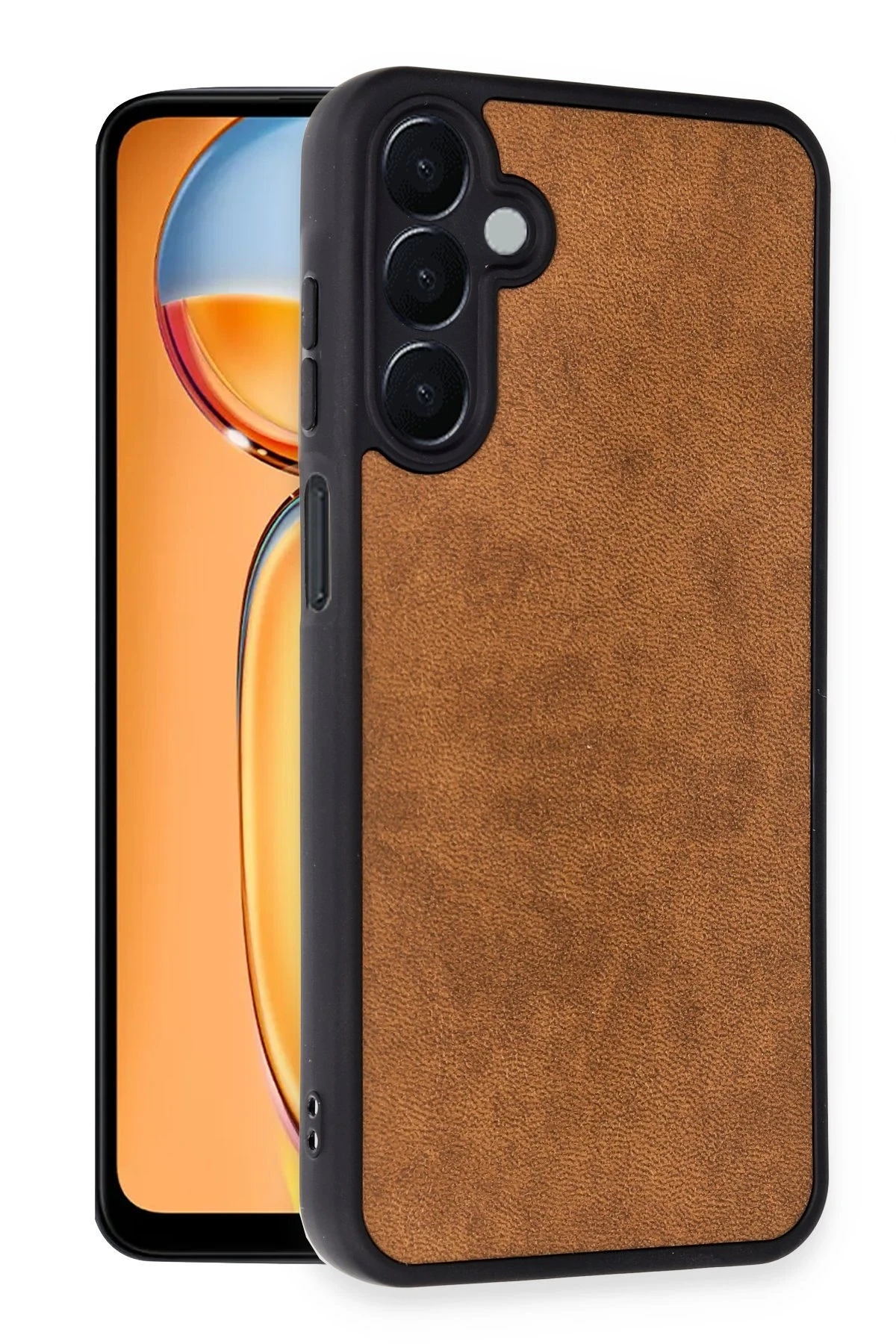 Newface Samsung Galaxy A35 5G Kılıf Aras Deri Kapak - Taba