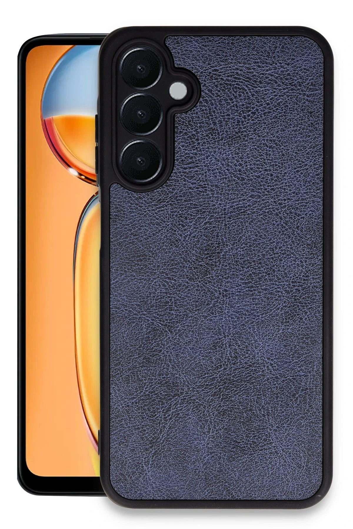 Newface Samsung Galaxy A55 5G Kılıf Aras Deri Kapak - Lacivert