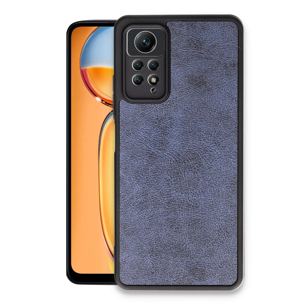 Newface Xiaomi Redmi Note 12 Pro 4G Kılıf Aras Deri Kapak - Lacivert