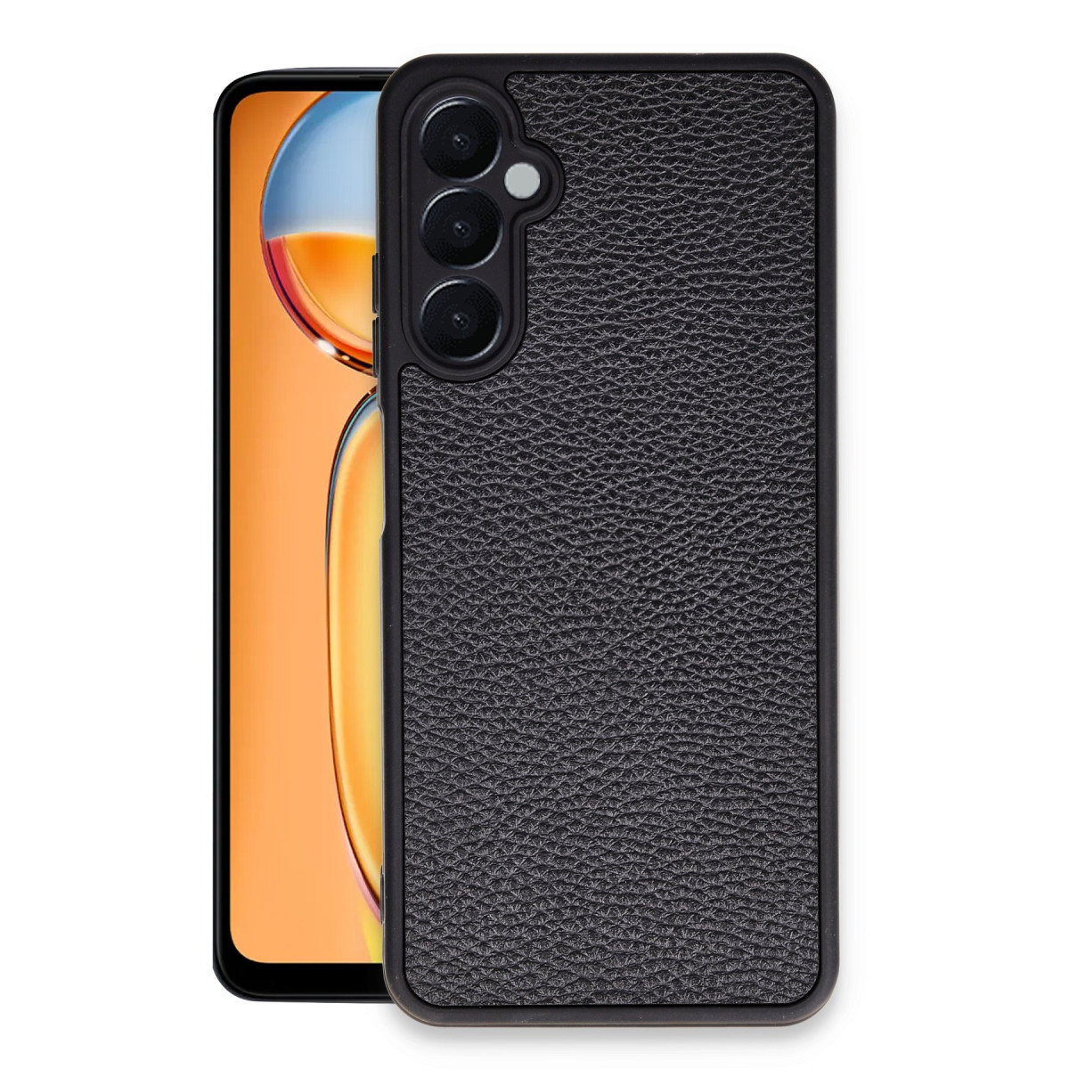Newface Samsung Galaxy M15 Kılıf Aras Deri Kapak - Siyah — görsel 7