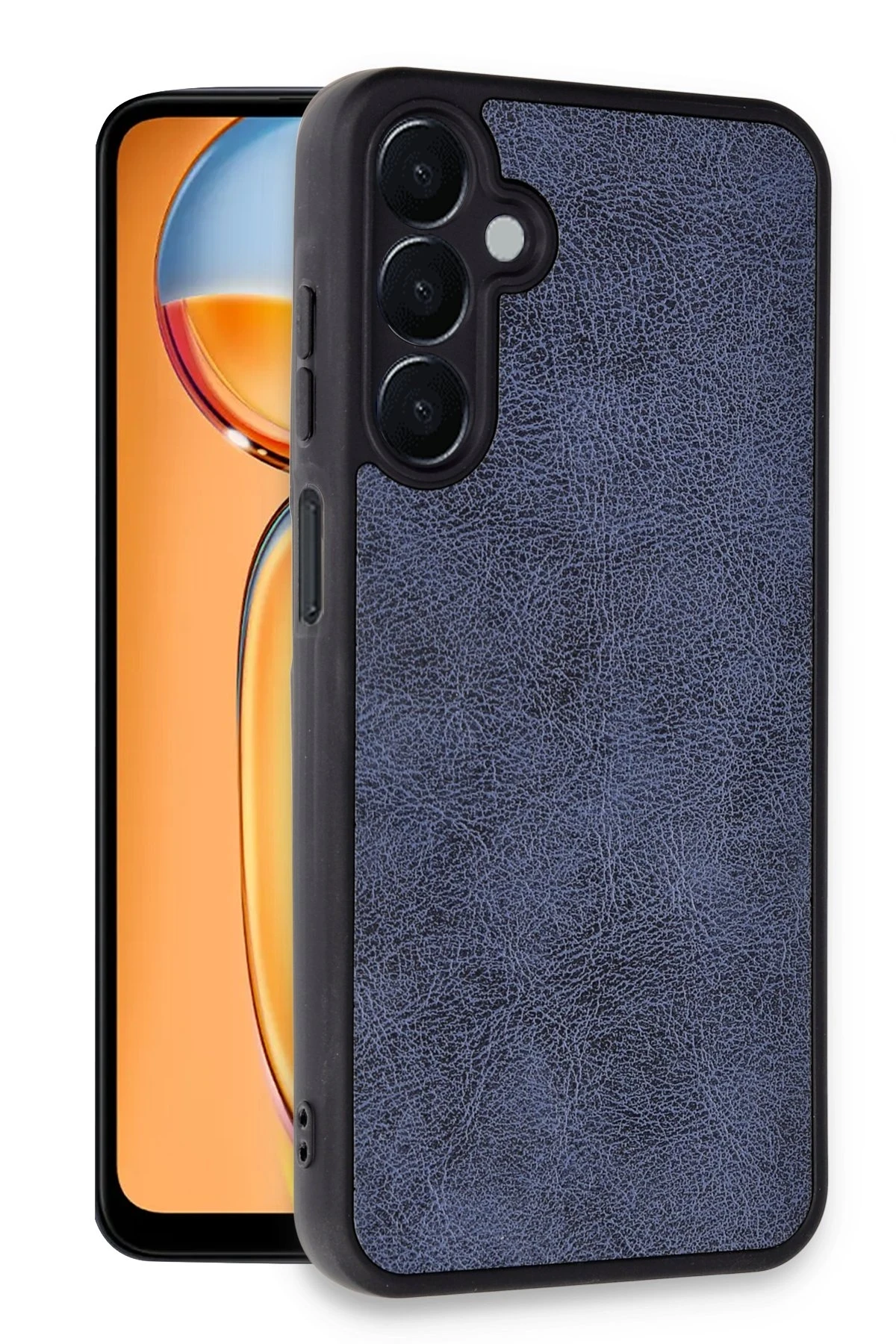 Newface Samsung Galaxy M15 Kılıf Aras Deri Kapak - Lacivert