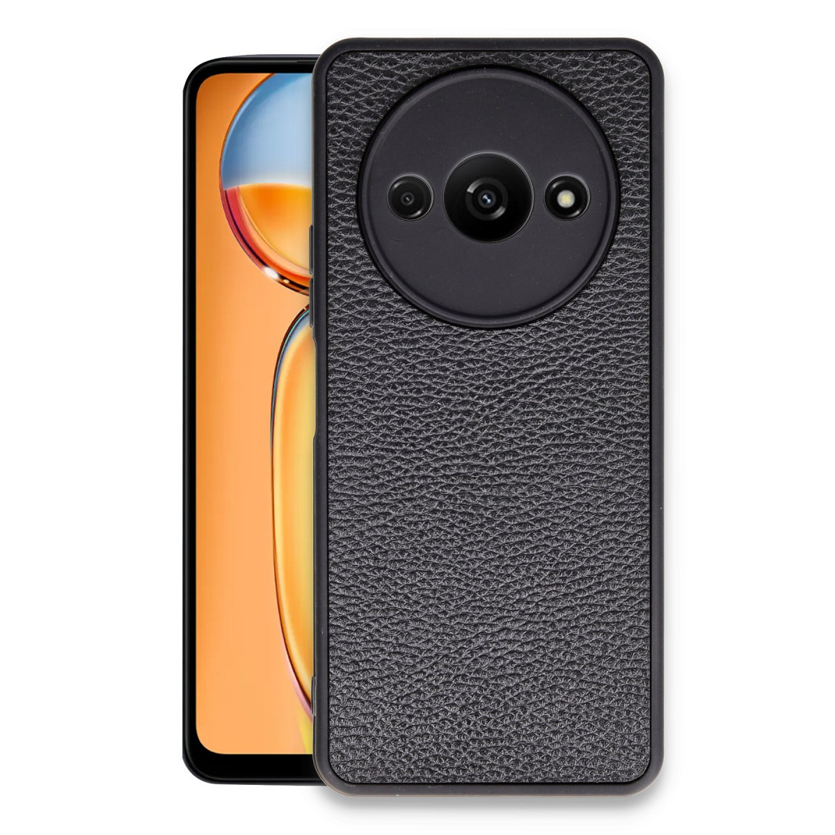 Newface Xiaomi Redmi A3 4G Kılıf Aras Deri Kapak - Siyah — görsel 7