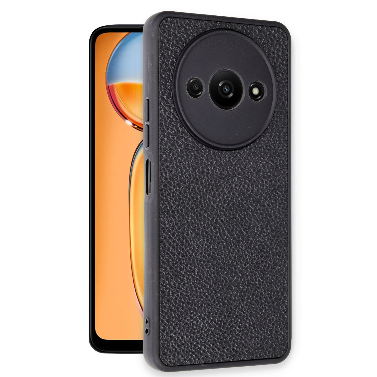 Newface Xiaomi Redmi A3 4G Kılıf Aras Deri Kapak - Siyah — görsel 8