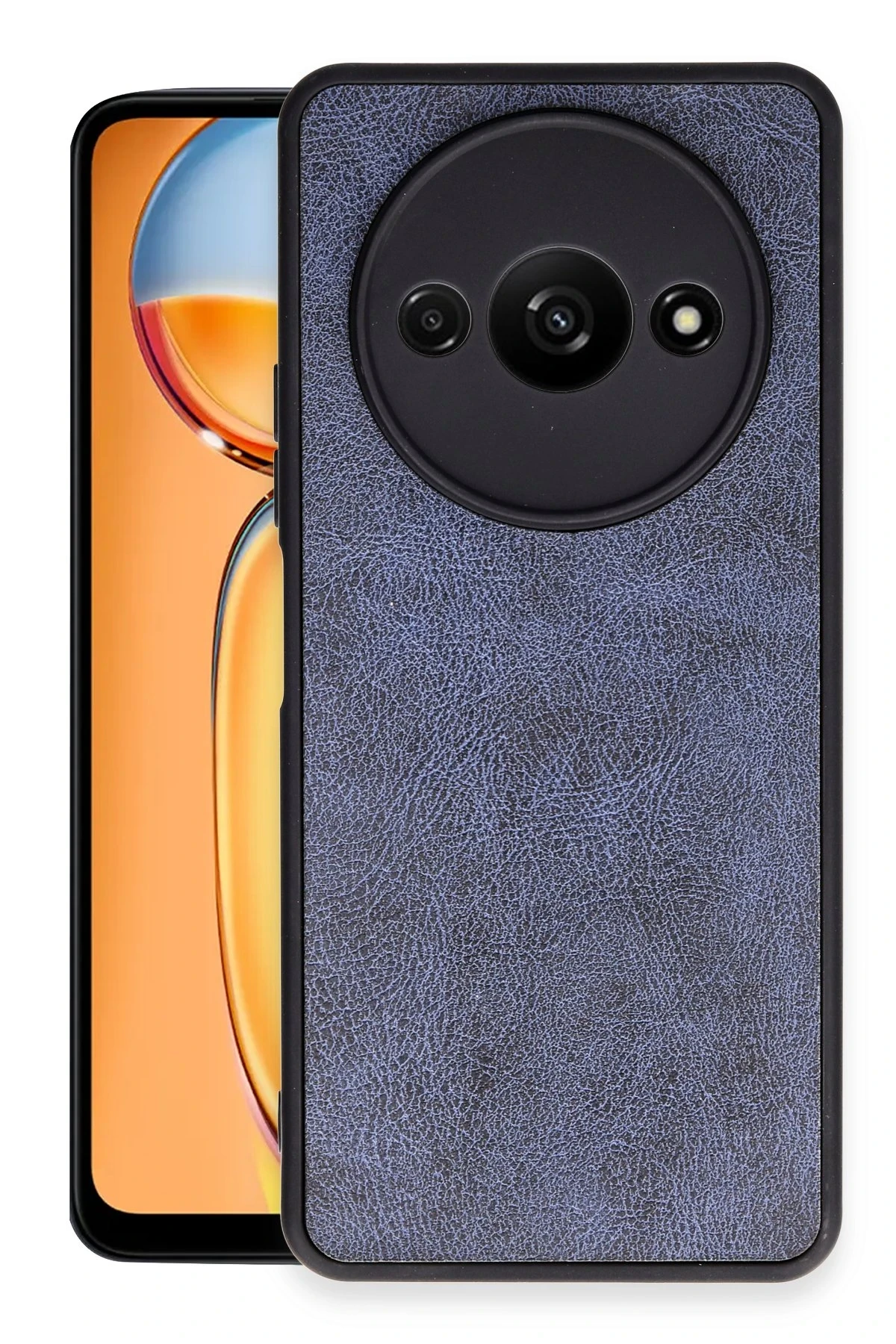 Newface Xiaomi Redmi A3 4G Kılıf Aras Deri Kapak - Lacivert