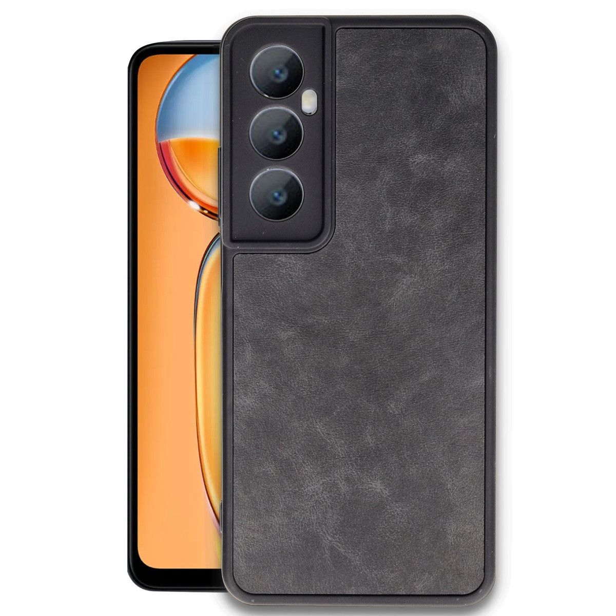 Newface Realme C65 Kılıf Aras Deri Kapak - Siyah — görsel 7