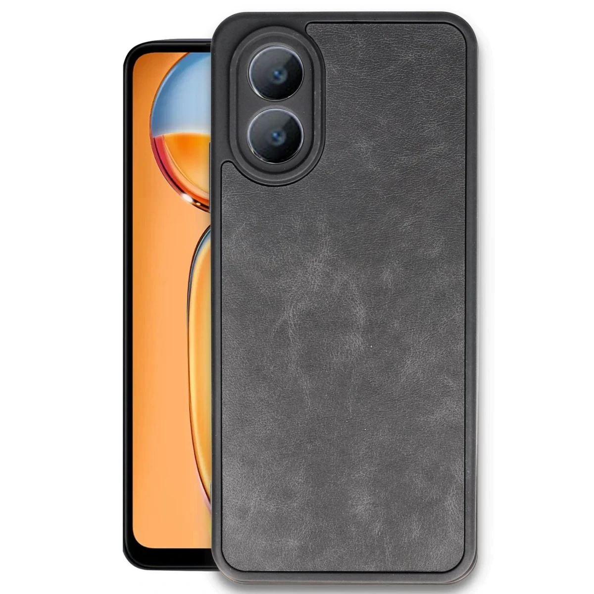 Newface Oppo A38 Kılıf Aras Deri Kapak - Siyah — görsel 4
