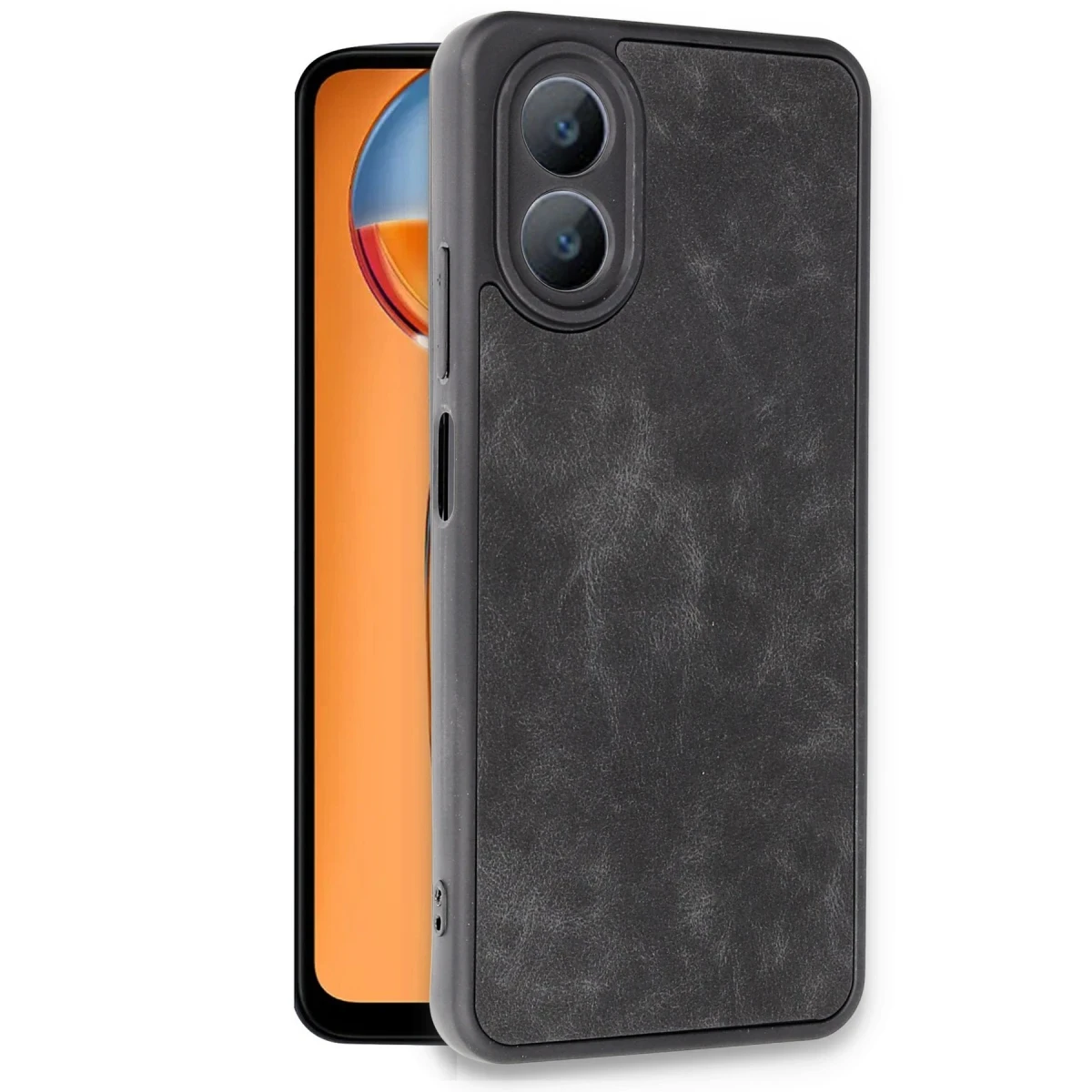 Newface Oppo A38 Kılıf Aras Deri Kapak - Siyah — görsel 5
