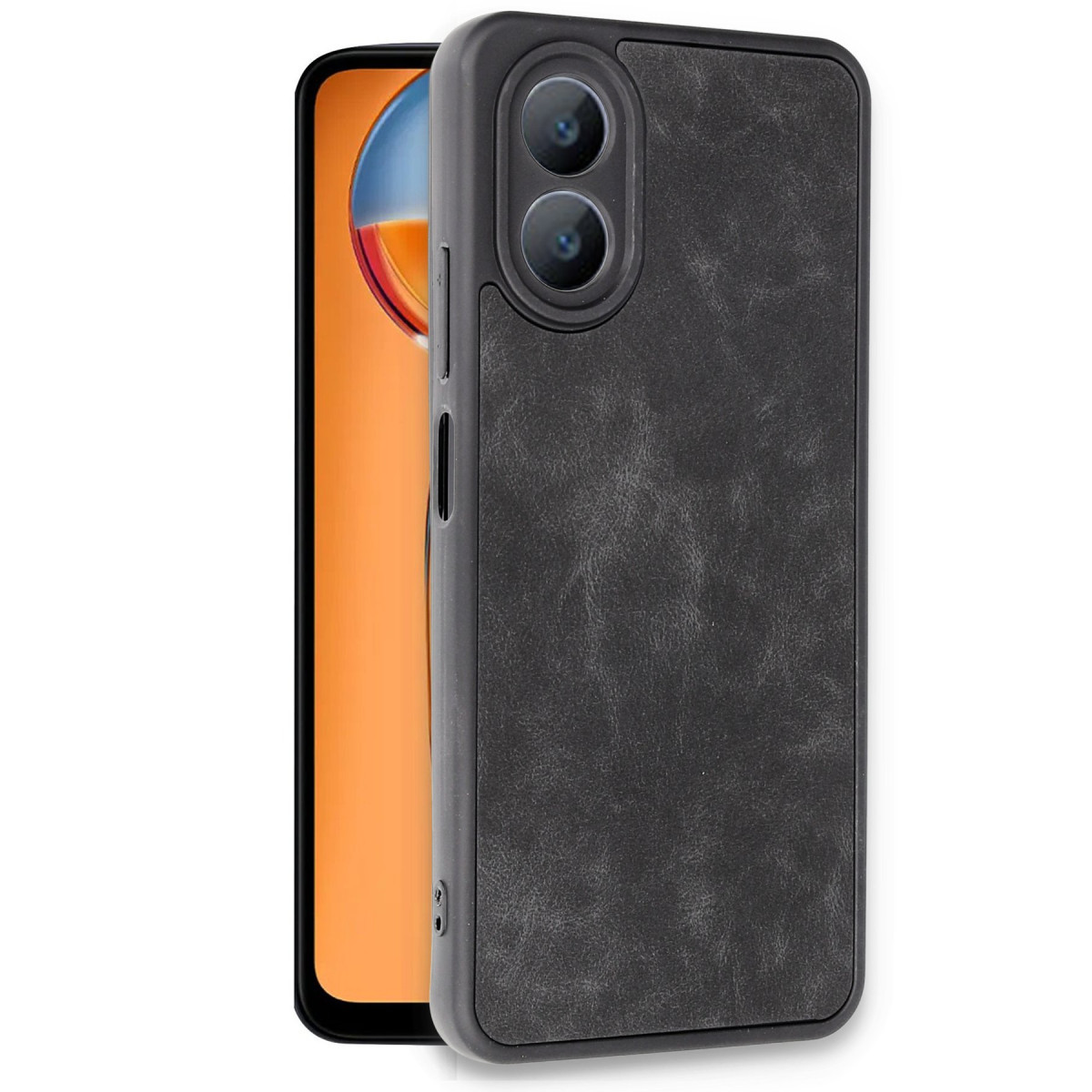 Newface Oppo A38 Kılıf Aras Deri Kapak - Siyah — görsel 8