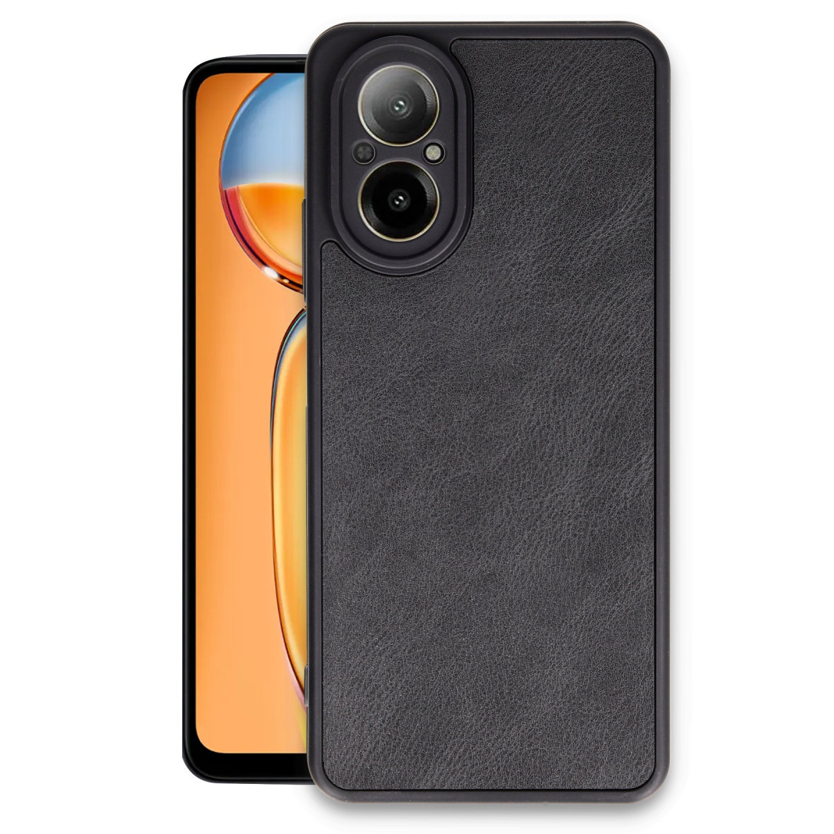 Newface Realme 12 Lite Kılıf Aras Deri Kapak - Siyah — görsel 7