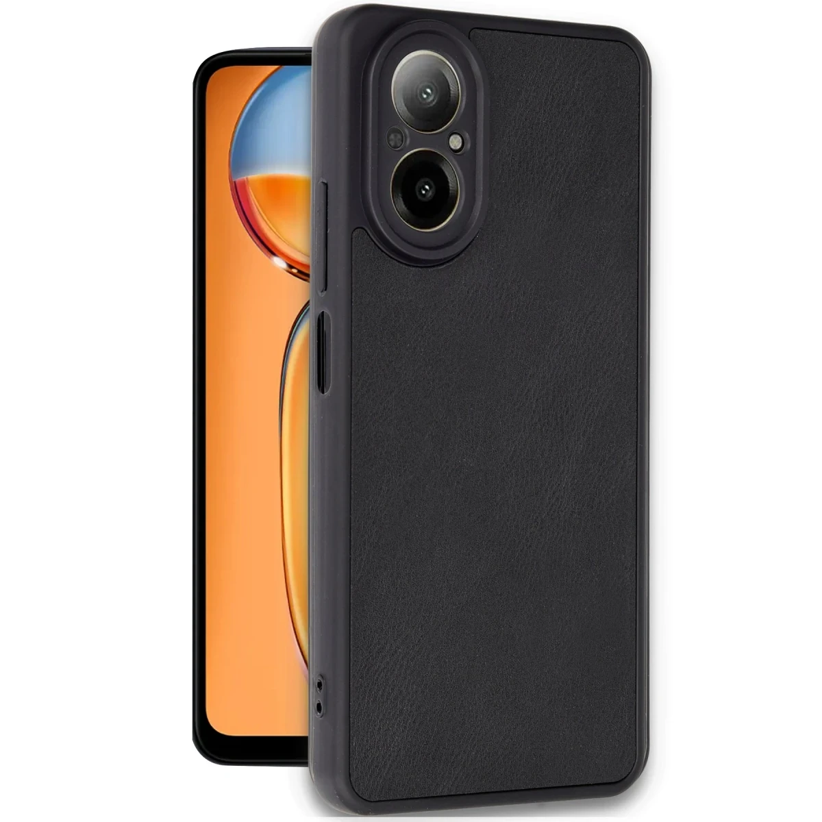 Newface Realme 12 Lite Kılıf Aras Deri Kapak - Siyah — görsel 5