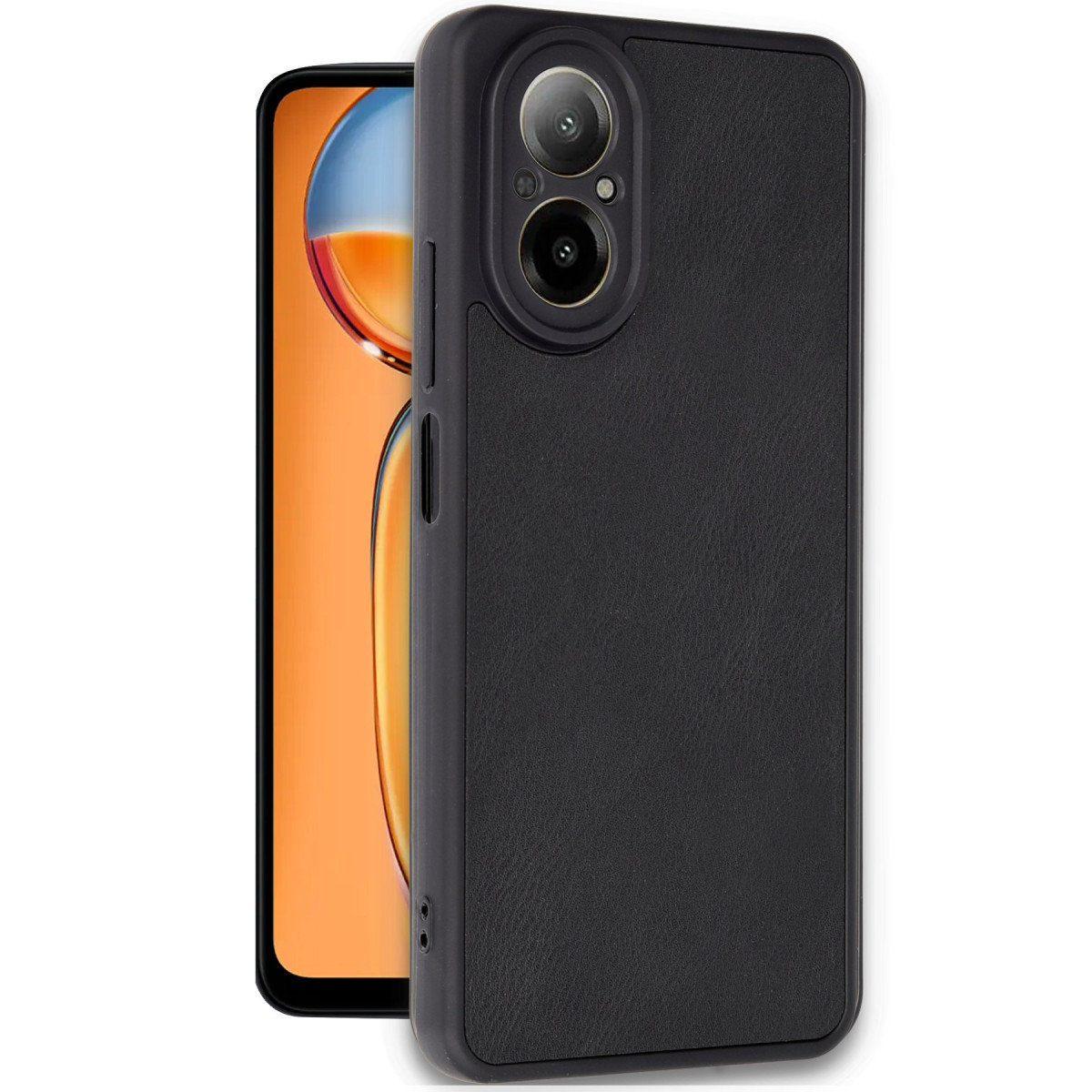 Newface Realme 12 Lite Kılıf Aras Deri Kapak - Siyah — görsel 8