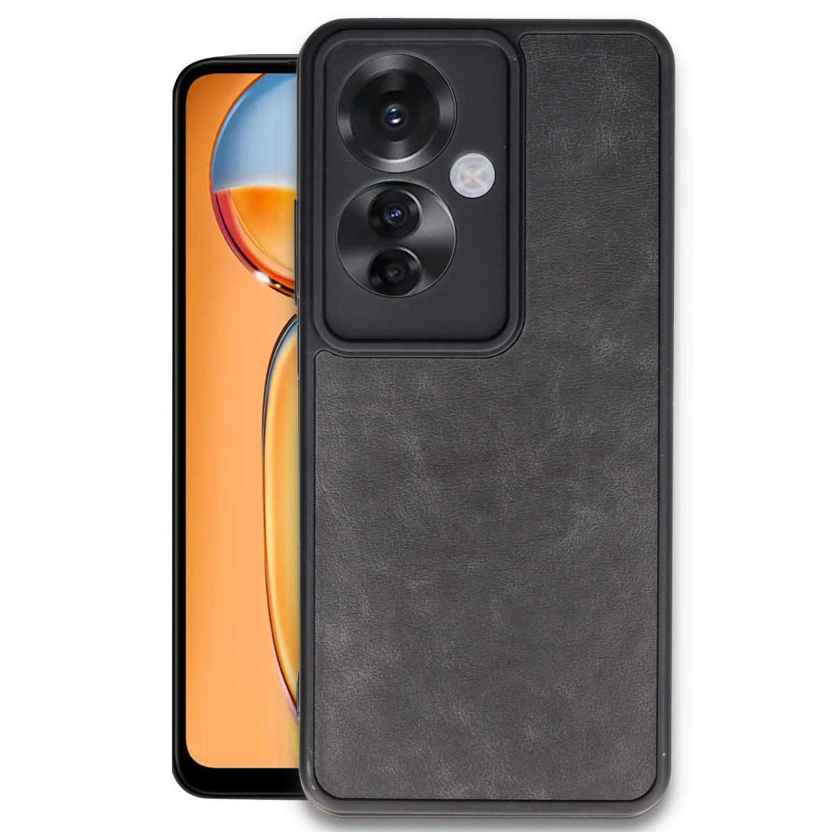 Newface Oppo Reno 11F Kılıf Aras Deri Kapak - Siyah — görsel 7