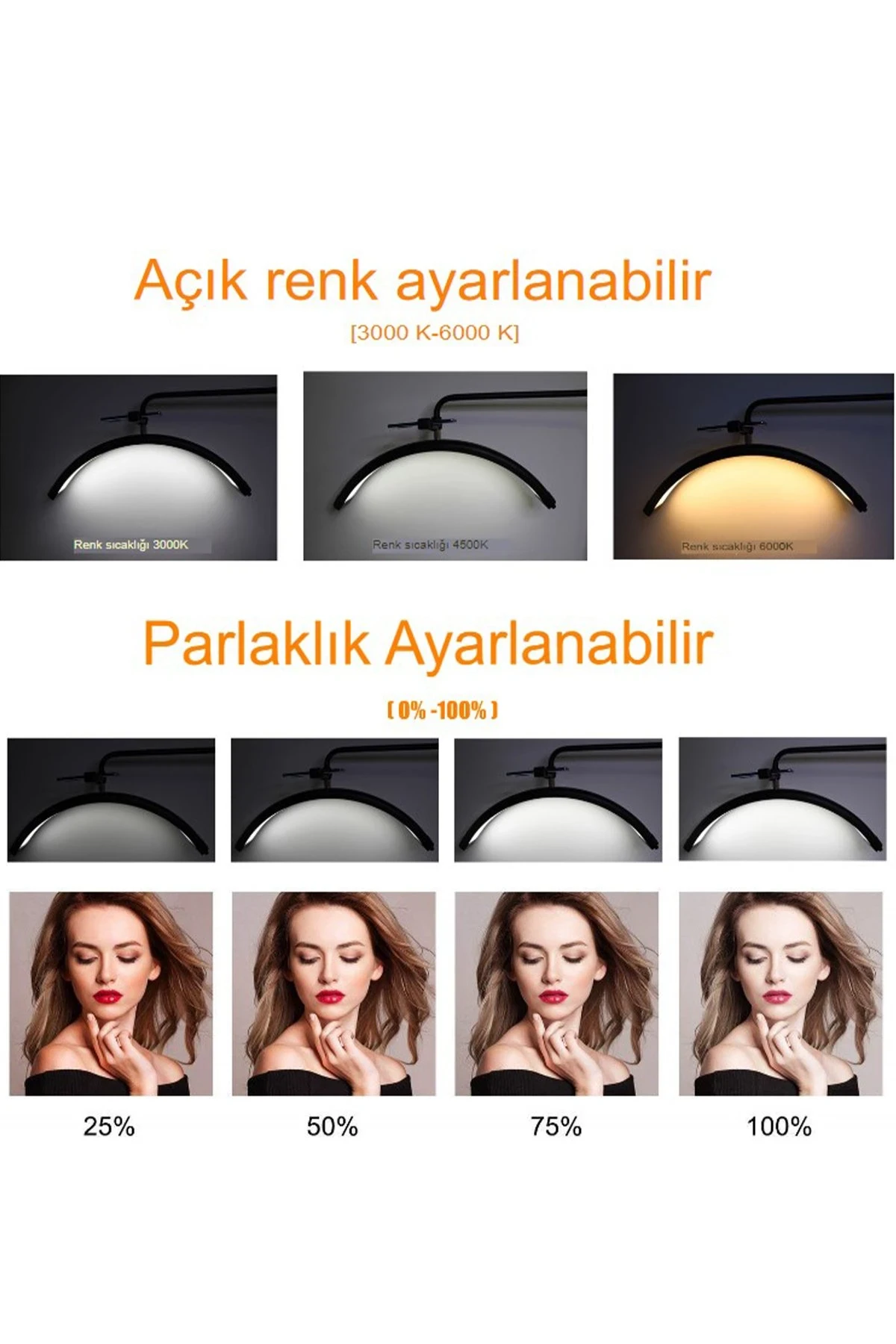Newface HD-M8X 70cm Güzellik Bakım Işığı - Siyah — görsel 5
