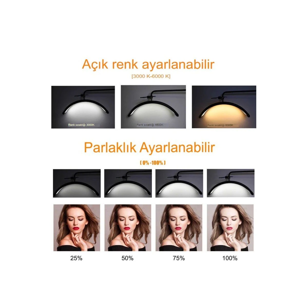 Newface HD-M8X 70cm Güzellik Bakım Işığı - Siyah — görsel 10