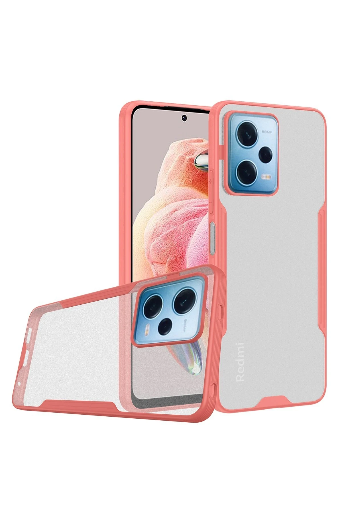 Newface Xiaomi Redmi Note 12 5G Kılıf Platin Silikon - Pembe