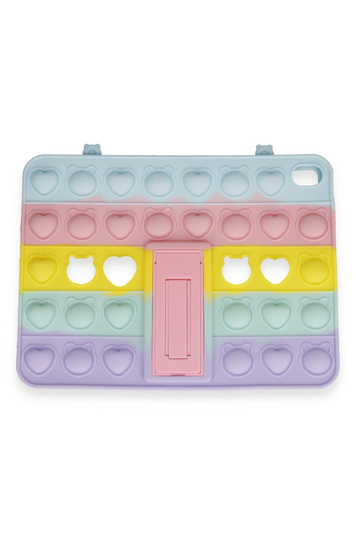 Newface Apple iPad 2022 10.9 (10.nesil) Kılıf Petit Standlı Tablet Silikon - Desen 1