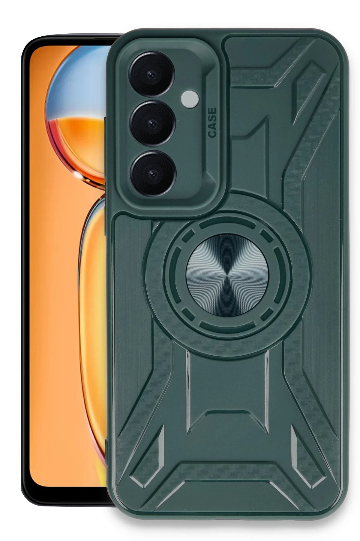 Newface Samsung Galaxy A15 4G Kılıf Lincoln Silikon - Koyu Yeşil