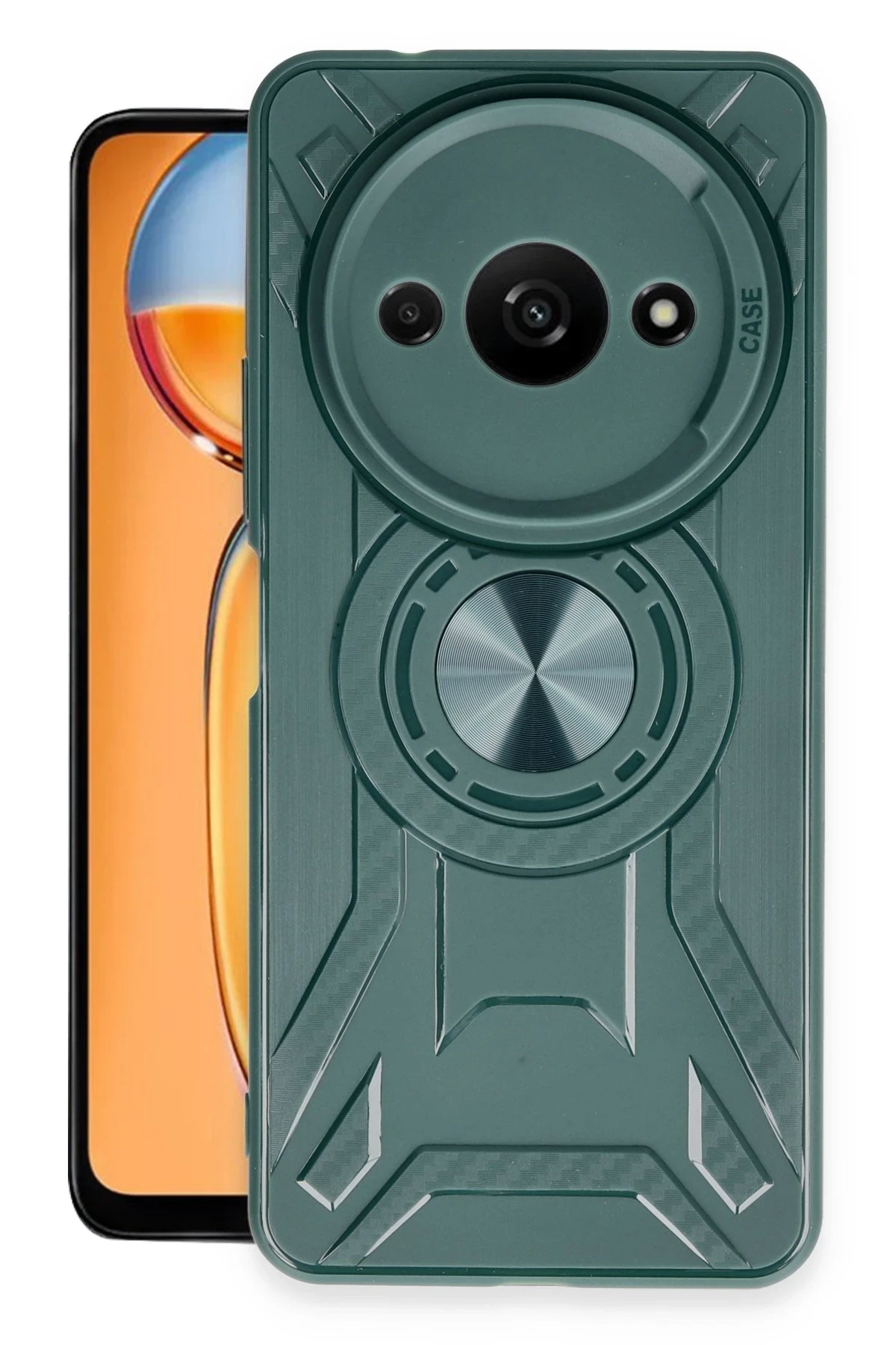 Newface Xiaomi Redmi A3 4G Kılıf Lincoln Silikon - Koyu Yeşil