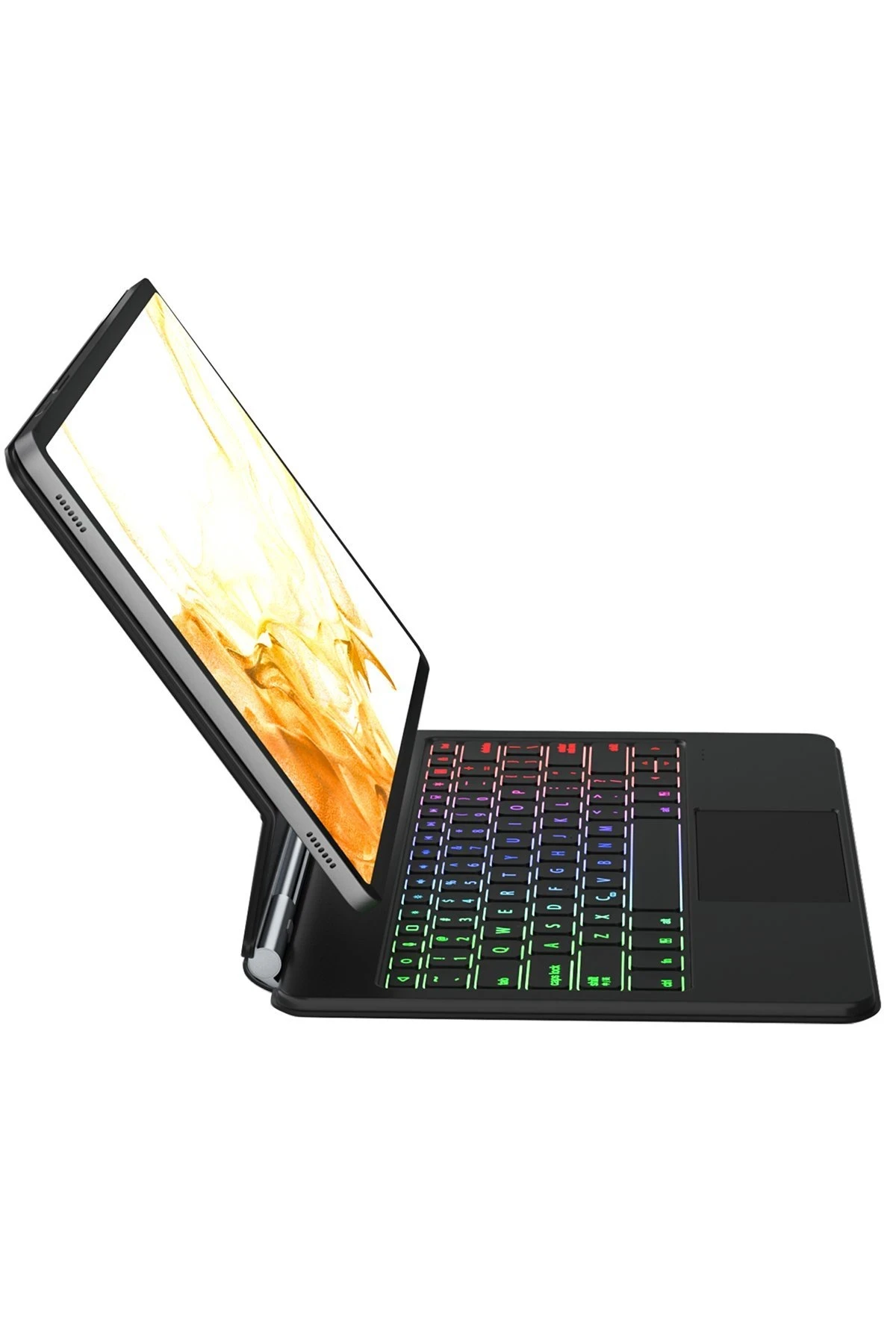 Newface Samsung Galaxy T870 Tab S7 11 Kılıf Eternal Ledli Klavyeli Tablet Kılıfı - Siyah — görsel 2