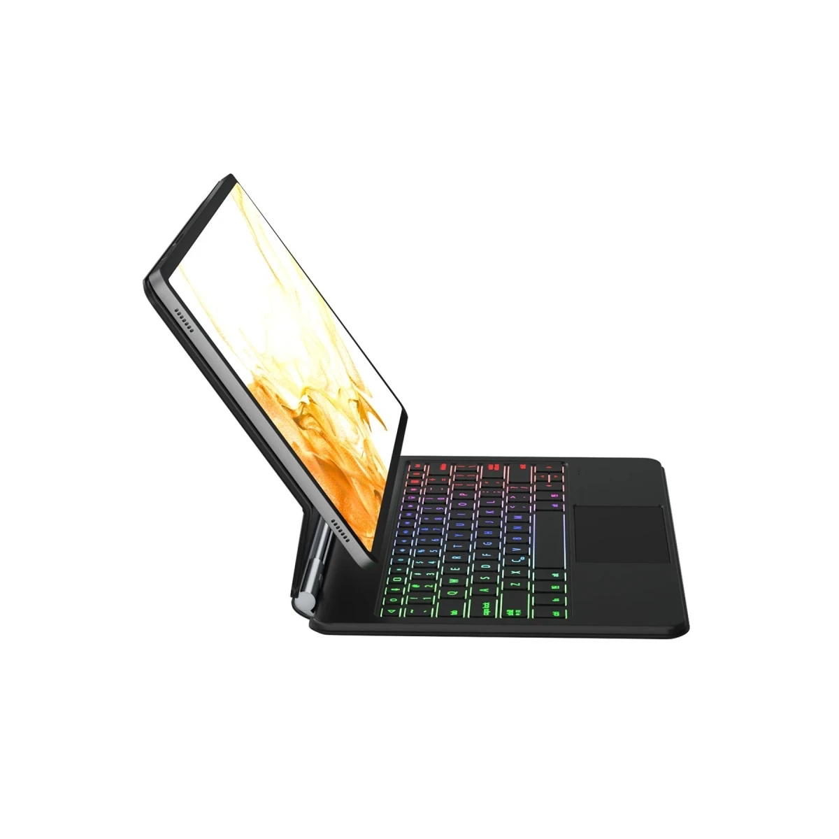 Newface Samsung Galaxy T870 Tab S7 11 Kılıf Eternal Ledli Klavyeli Tablet Kılıfı - Siyah — görsel 4