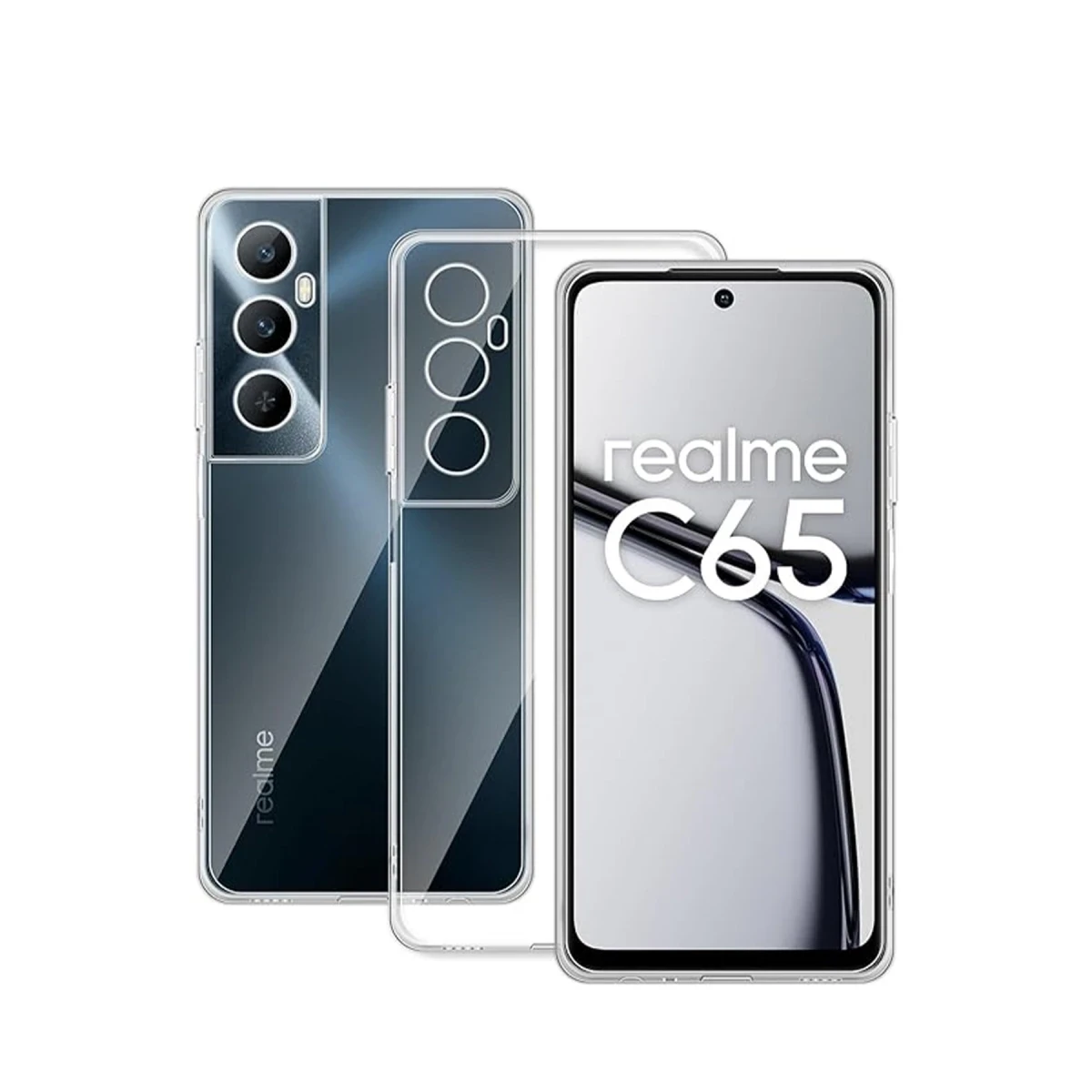 Newface Realme C65 Kılıf Lüx Şeffaf Silikon — görsel 4