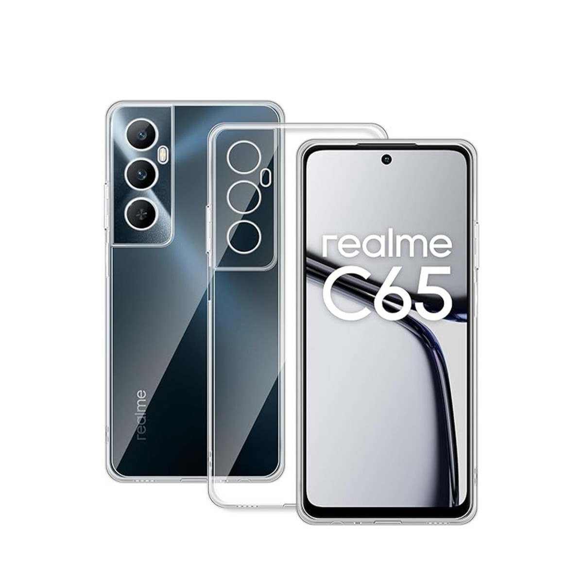 Newface Realme C65 Kılıf Lüx Şeffaf Silikon — görsel 6