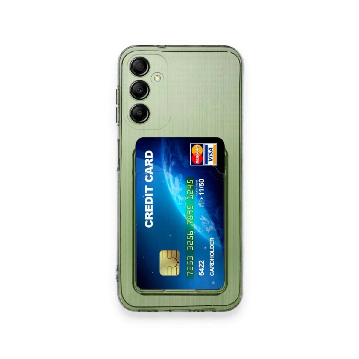Newface Samsung Galaxy M15 Kılıf Kart Şeffaf Silikon - Şeffaf — görsel 3