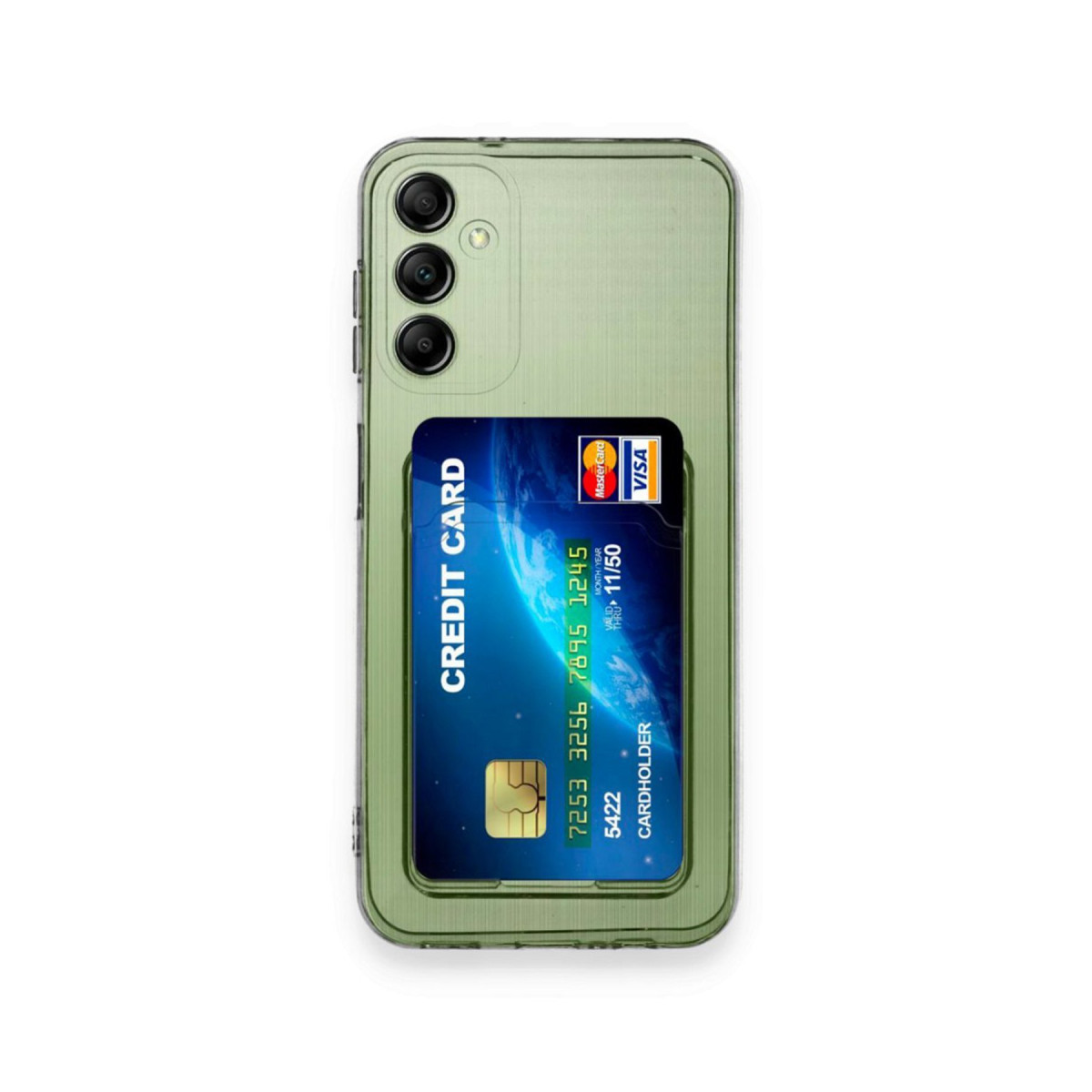 Newface Samsung Galaxy M15 Kılıf Kart Şeffaf Silikon - Şeffaf — görsel 5