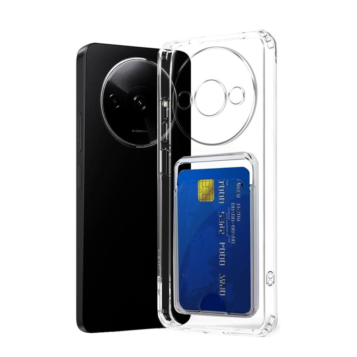 Newface Xiaomi Redmi A3 4G Kılıf Kart Şeffaf Silikon - Şeffaf — görsel 3