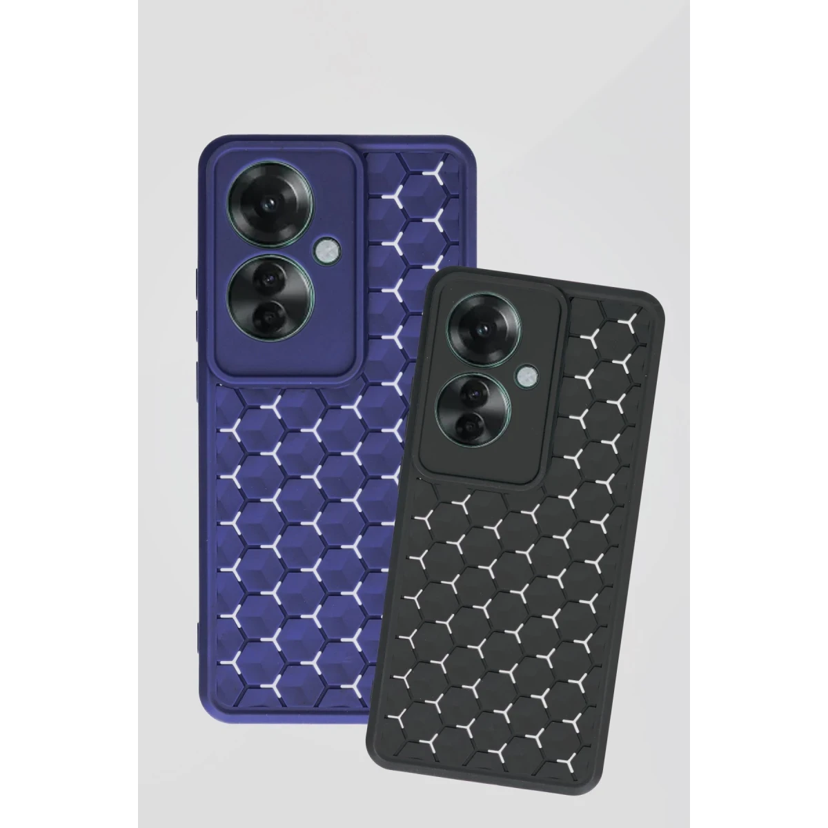 Newface Oppo Reno 11F Kılıf Petek Silikon Kapak - Siyah — görsel 7