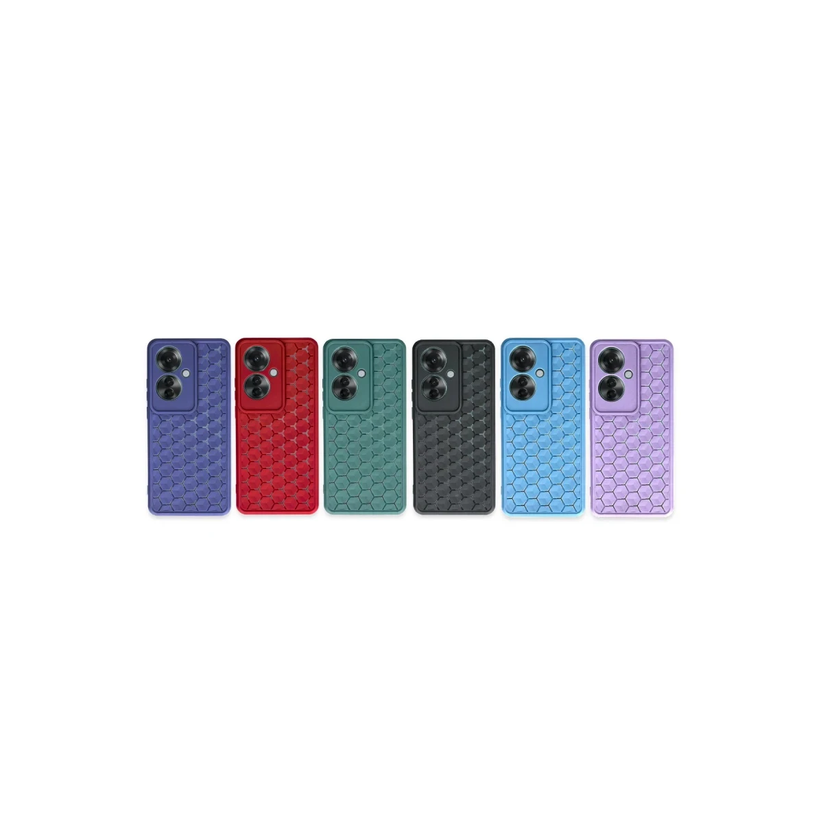Newface Oppo Reno 11F Kılıf Petek Silikon Kapak - Siyah — görsel 8