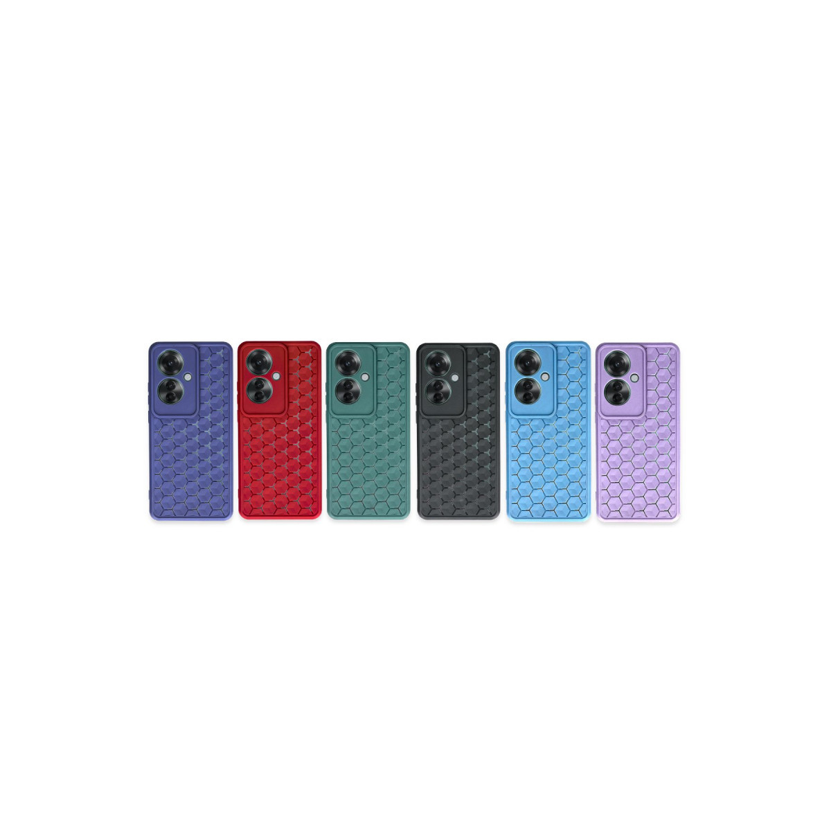 Newface Oppo Reno 11F Kılıf Petek Silikon Kapak - Siyah — görsel 12