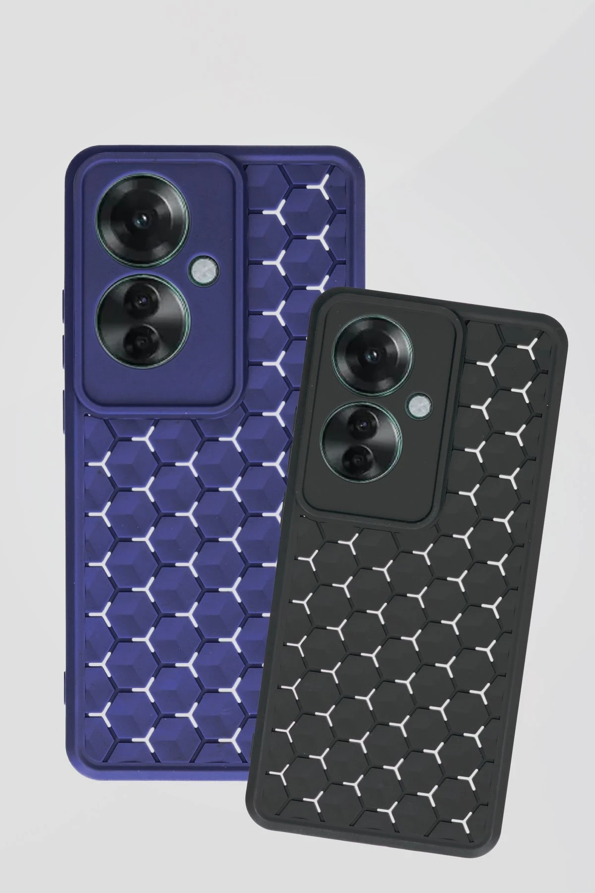Newface Oppo Reno 11F Kılıf Petek Silikon Kapak - Lacivert