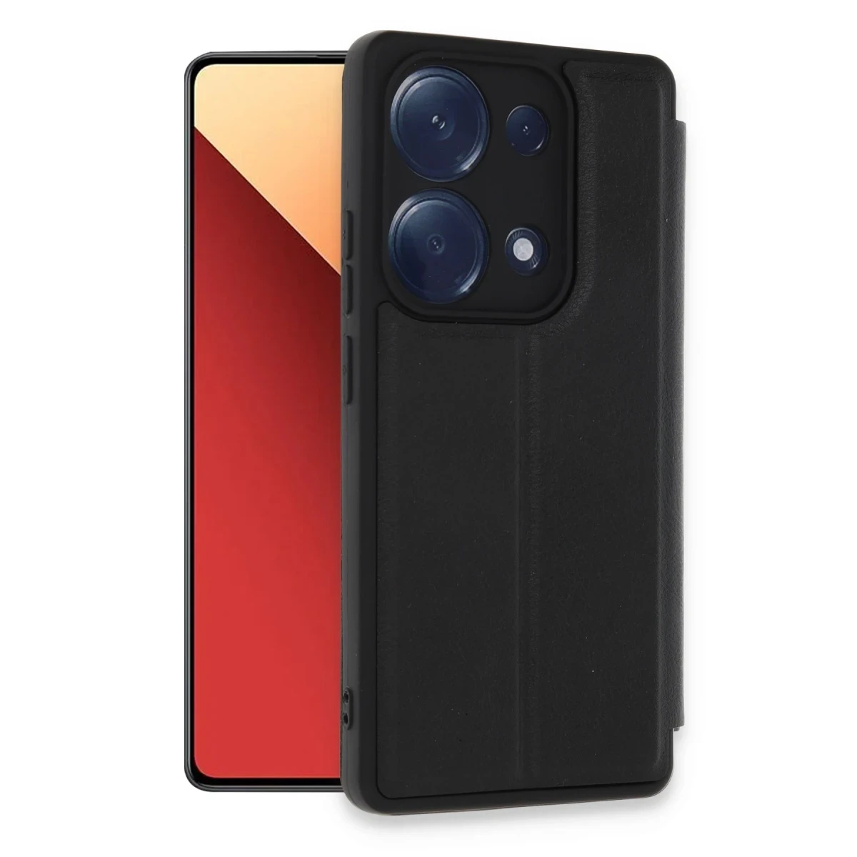 Newface Xiaomi Redmi Note 13 Pro 4G Kılıf Flip Cover - Siyah — görsel 9